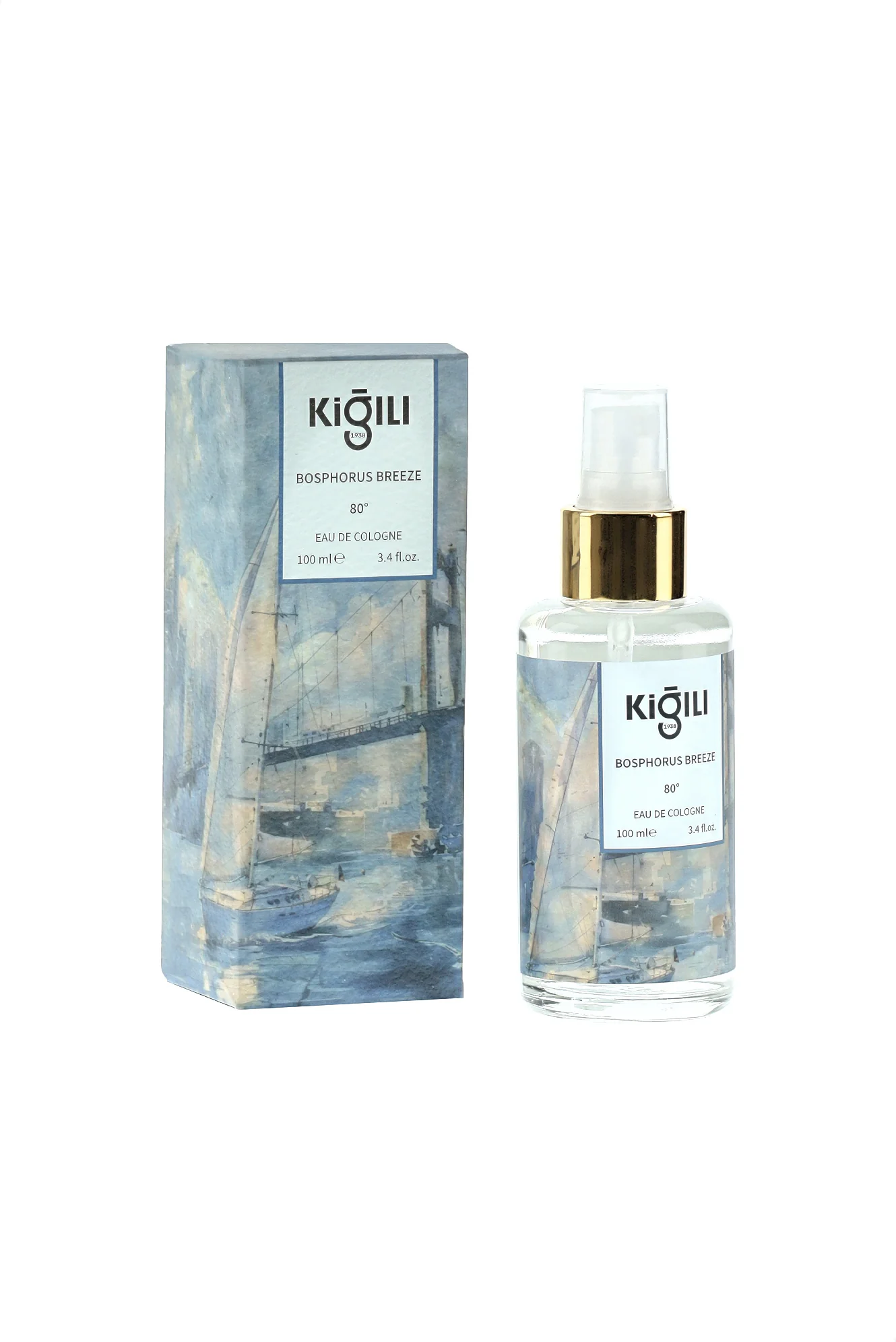 2'li Nazar Boncuğu & 100 ml Bosphorus Breeze Kolonya Hediye Kutulu Set - Image 4