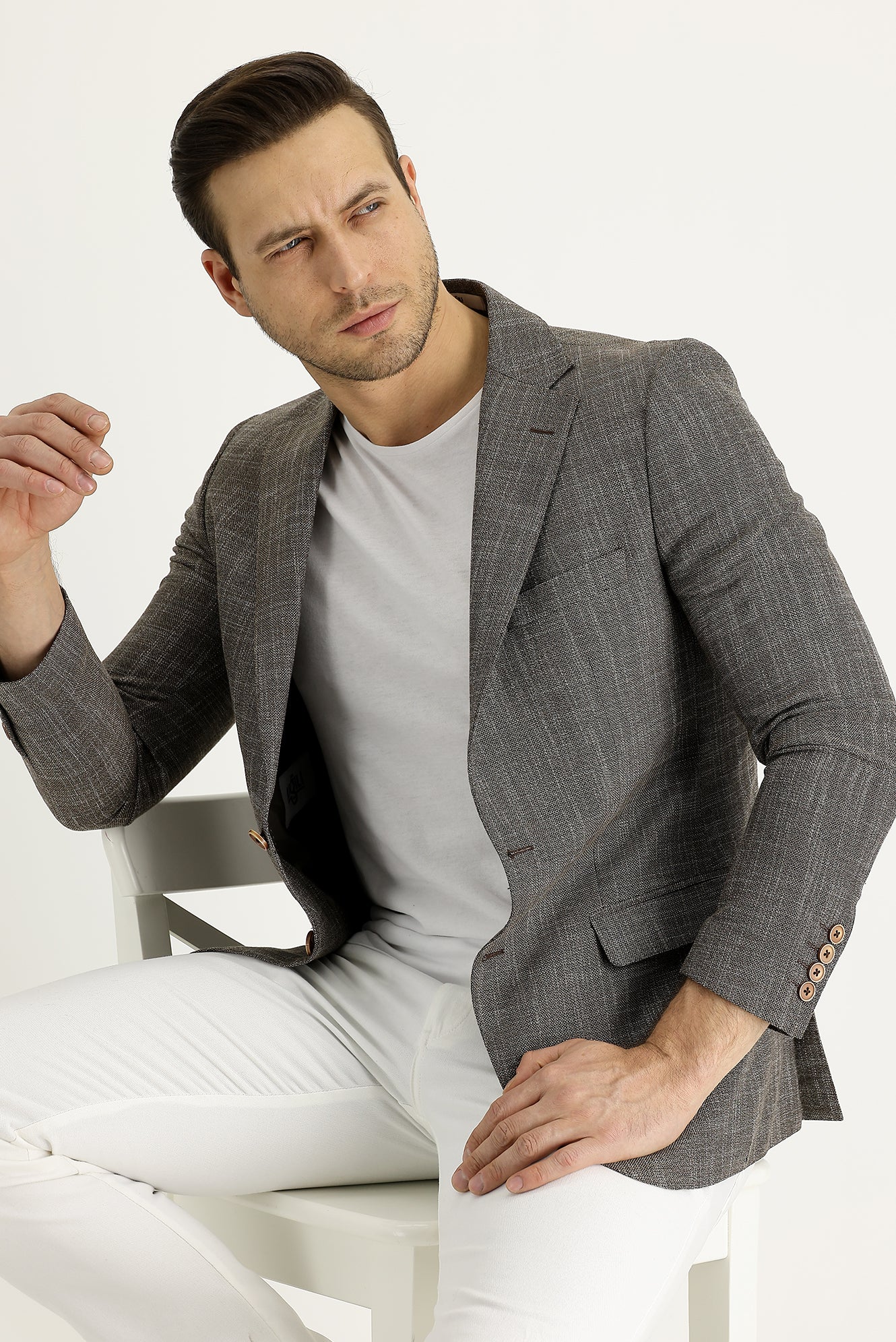 Acı Kahve 6 Drop Regular Fit Standart Kesim Klasik Ceket
