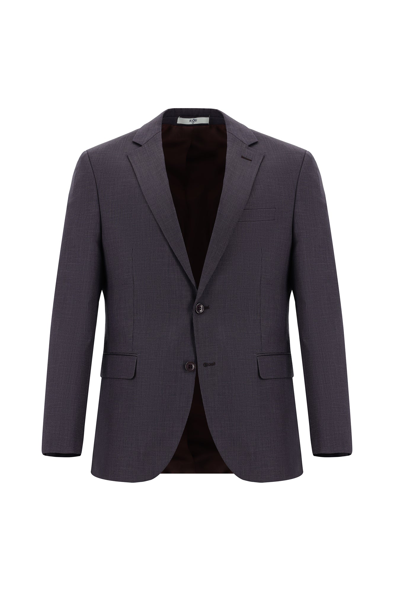 Acı Kahve 6 Drop Regular Fit Standart Kesim Desenli Takım Elbise - Image 2