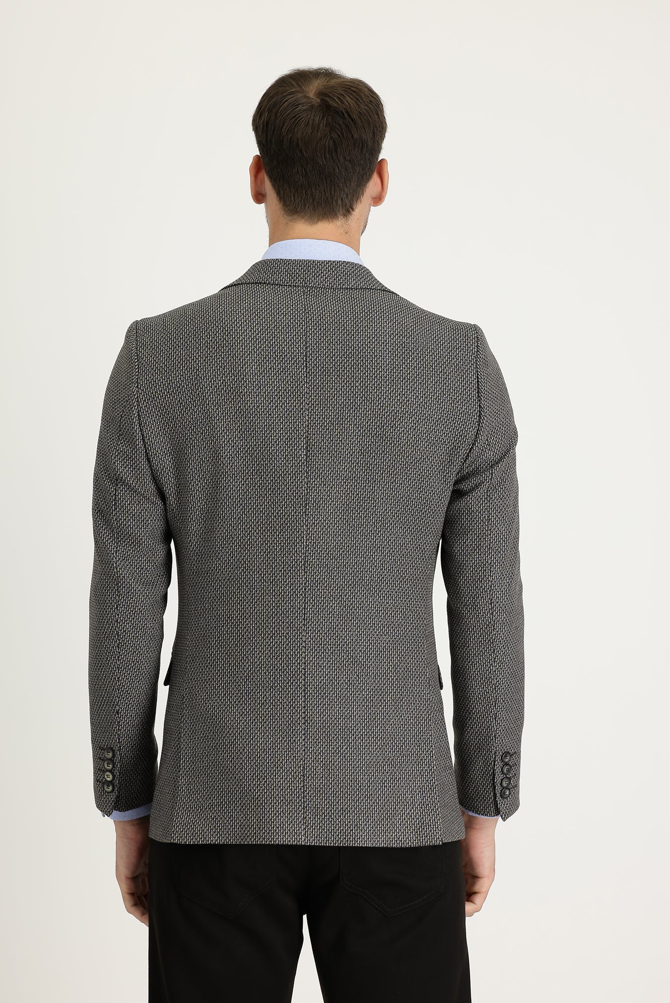 Acı Kahve 4 Drop Relaxed Fit Rahat Kesim Klasik Desenli Ceket - Image 5