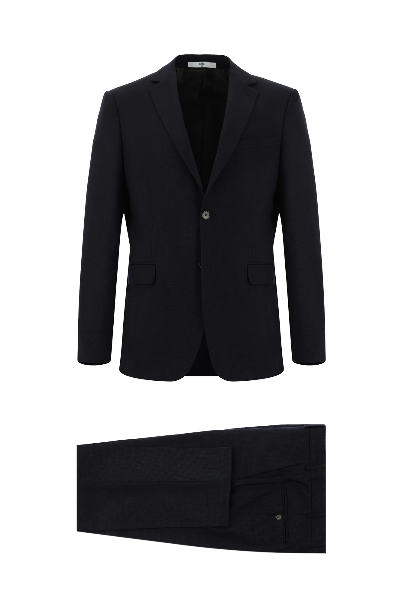 Acı Kahve 7 Drop Slim Fit Dar Kesim Desenli Takım Elbise
