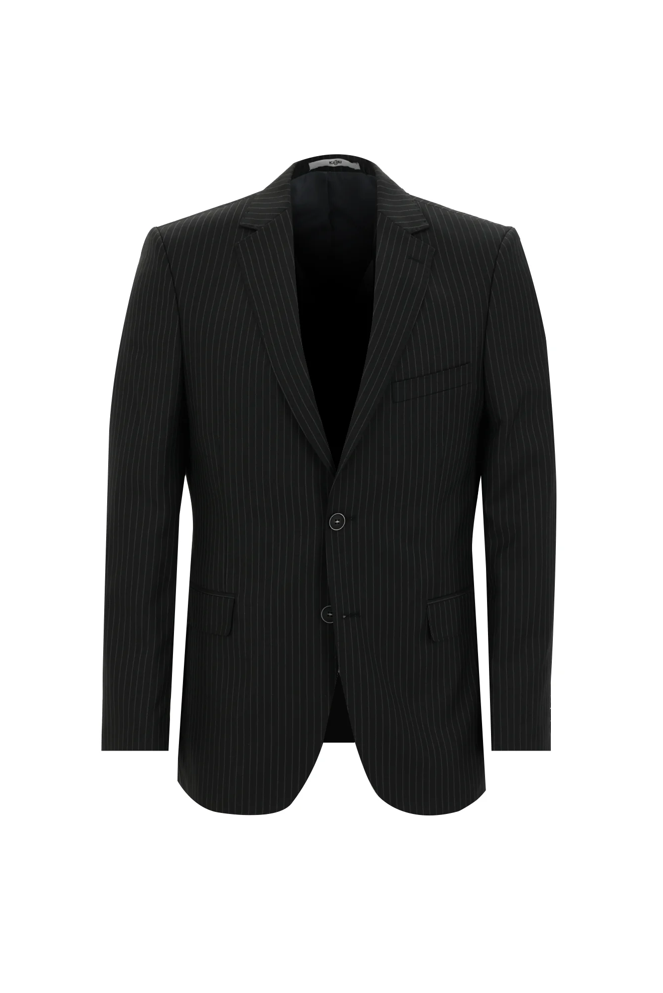 Açık Antrasit 6 Drop Regular Fit Standart Kesim Çizgili Takım Elbise - Image 2