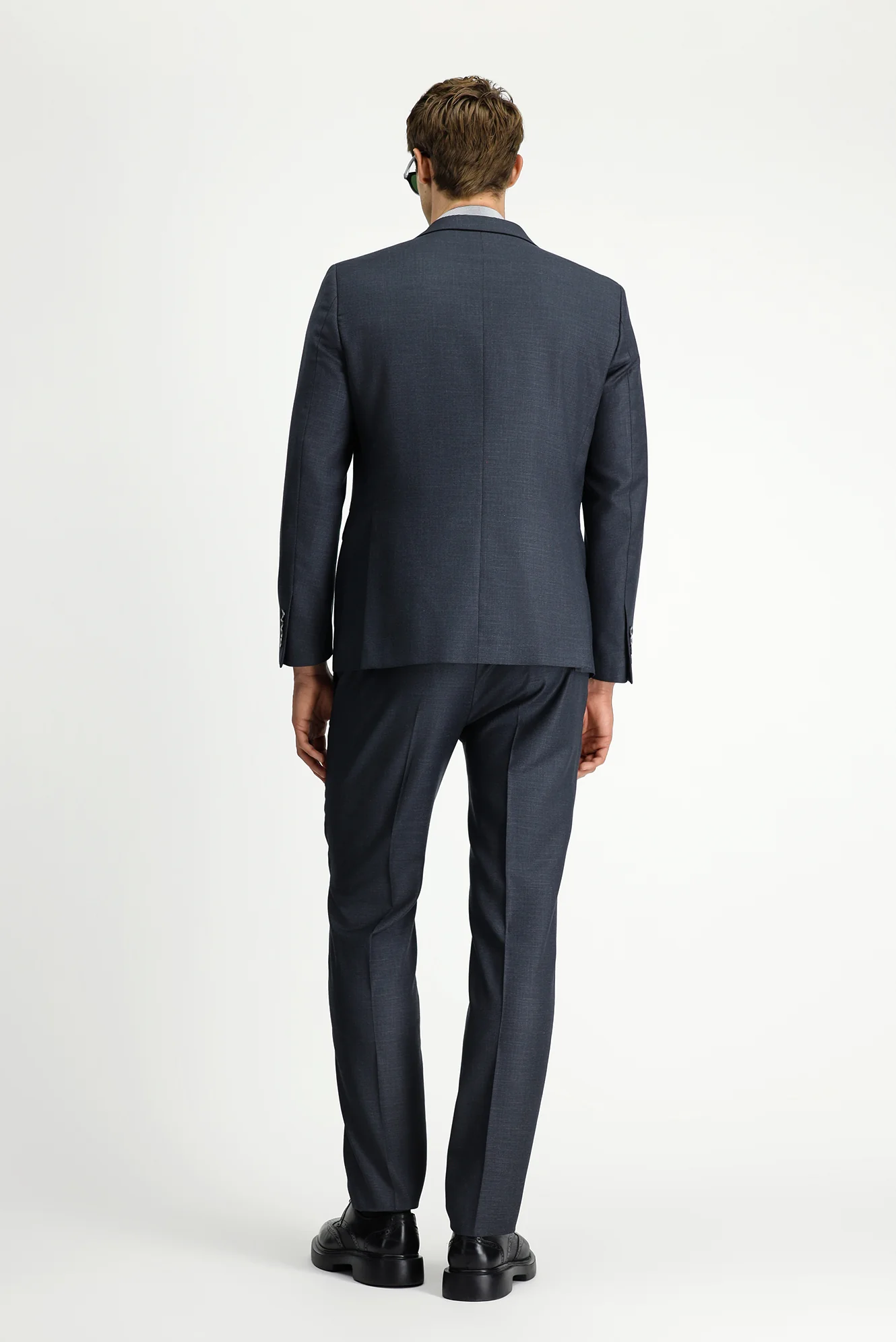 Açık Antrasit 7 Drop Slim Fit Dar Kesim Desenli Beli Lastikli Takım Elbise - Image 5