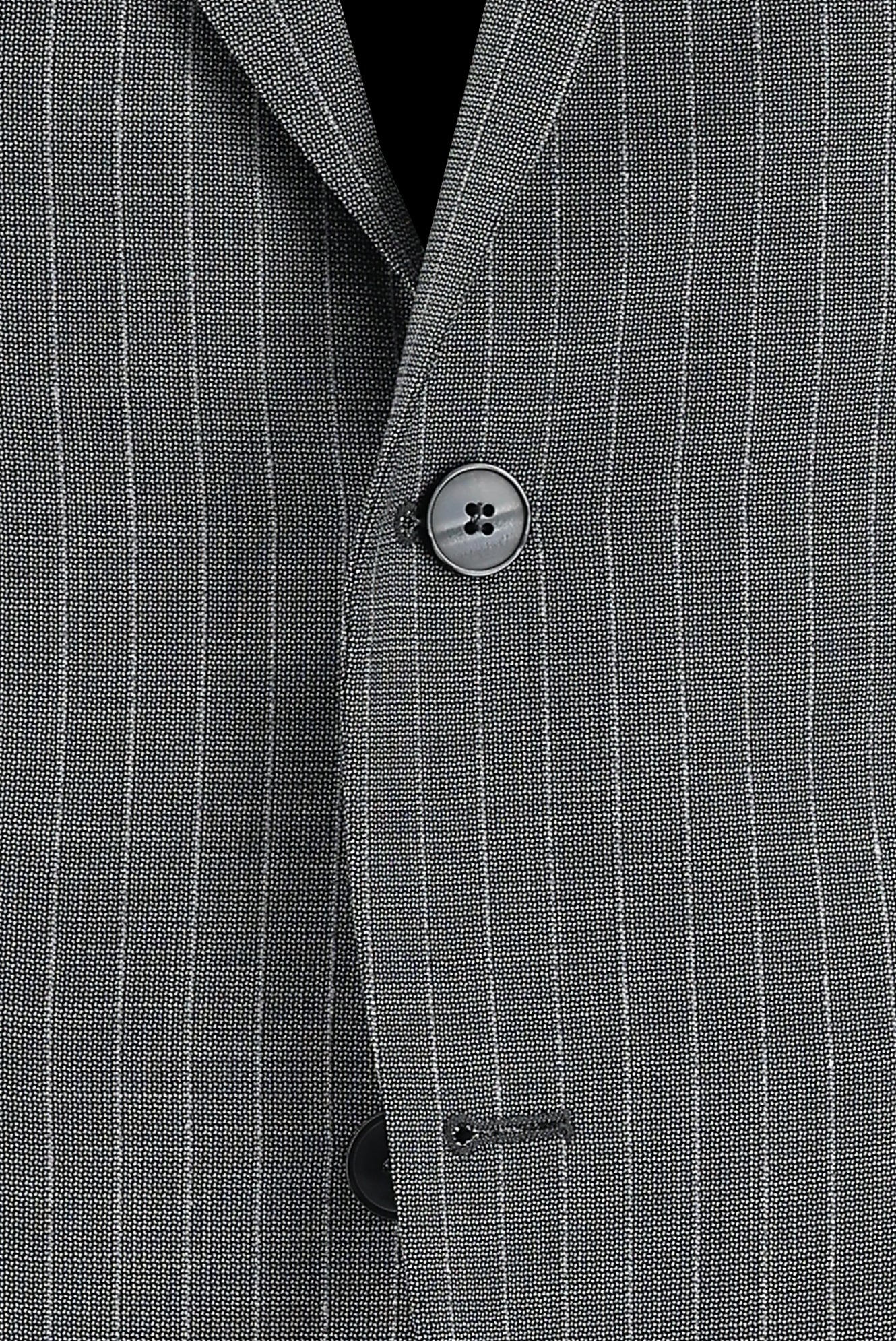 Açık Antrasit 7 Drop Slim Fit Dar Kesim Çizgili Takım Elbise - Image 4