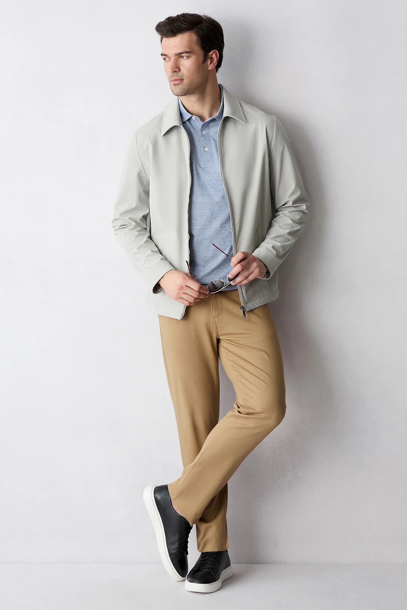 Açık Bej Slim Fit Dar Kesim 5 Cep Pamuklu Düz Likralı Kanvas / Chino Pantolon - Image 5