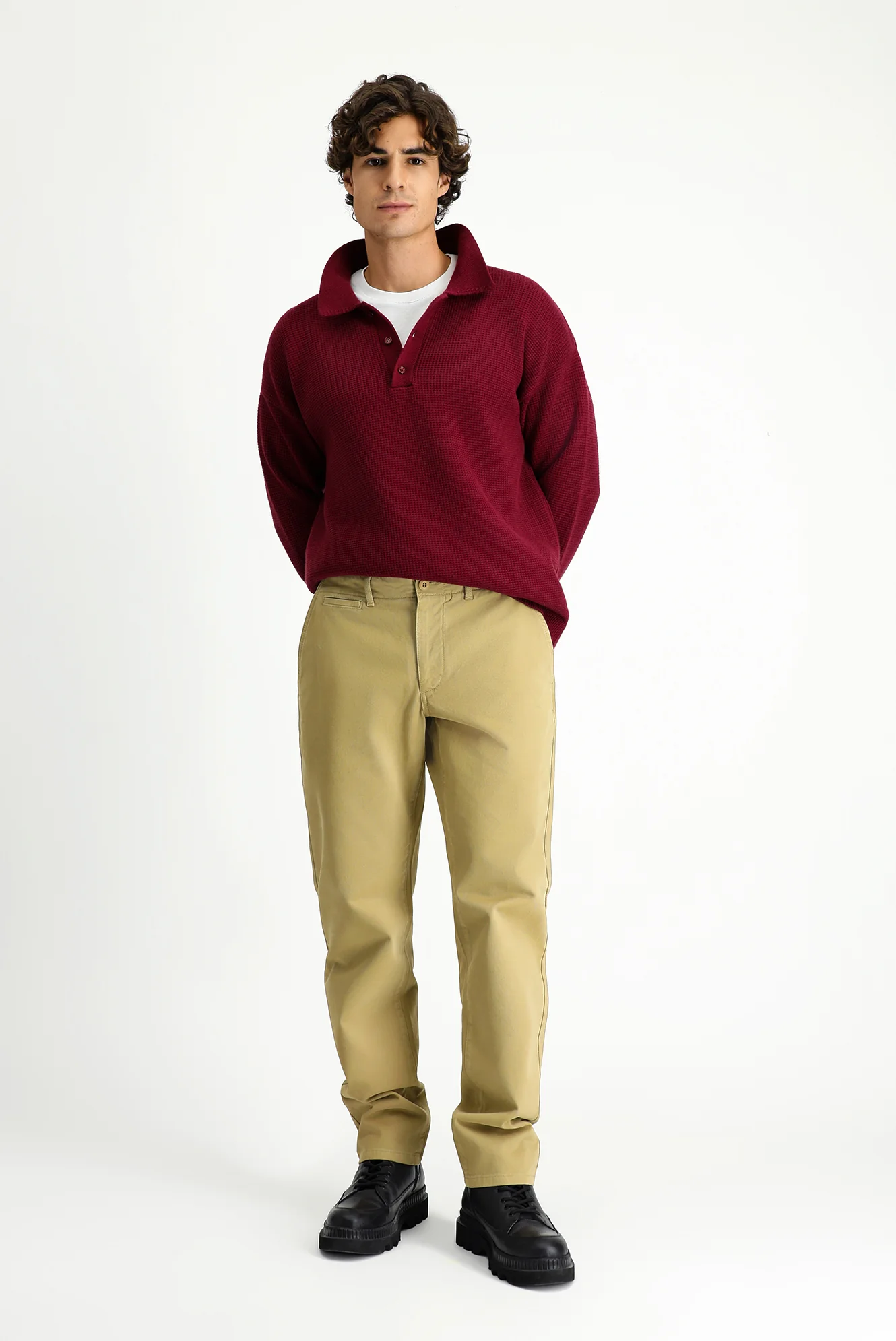 Açık Bej Regular Fit Standart Kesim Likralı Kanvas / Chino Pantolon
