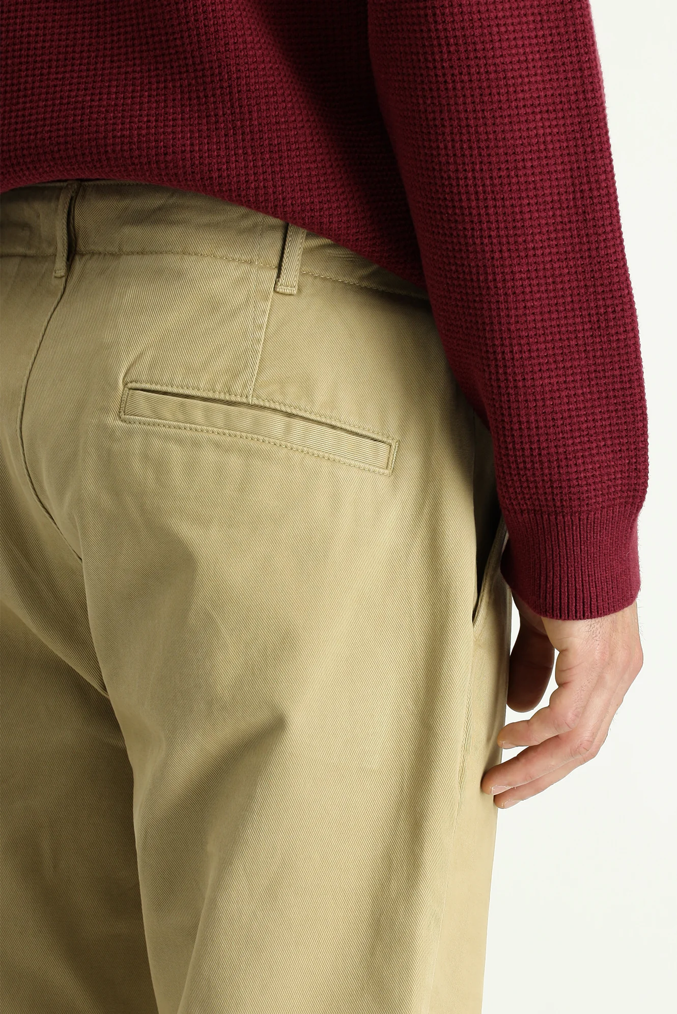 Açık Bej Regular Fit Standart Kesim Likralı Kanvas / Chino Pantolon - Image 6