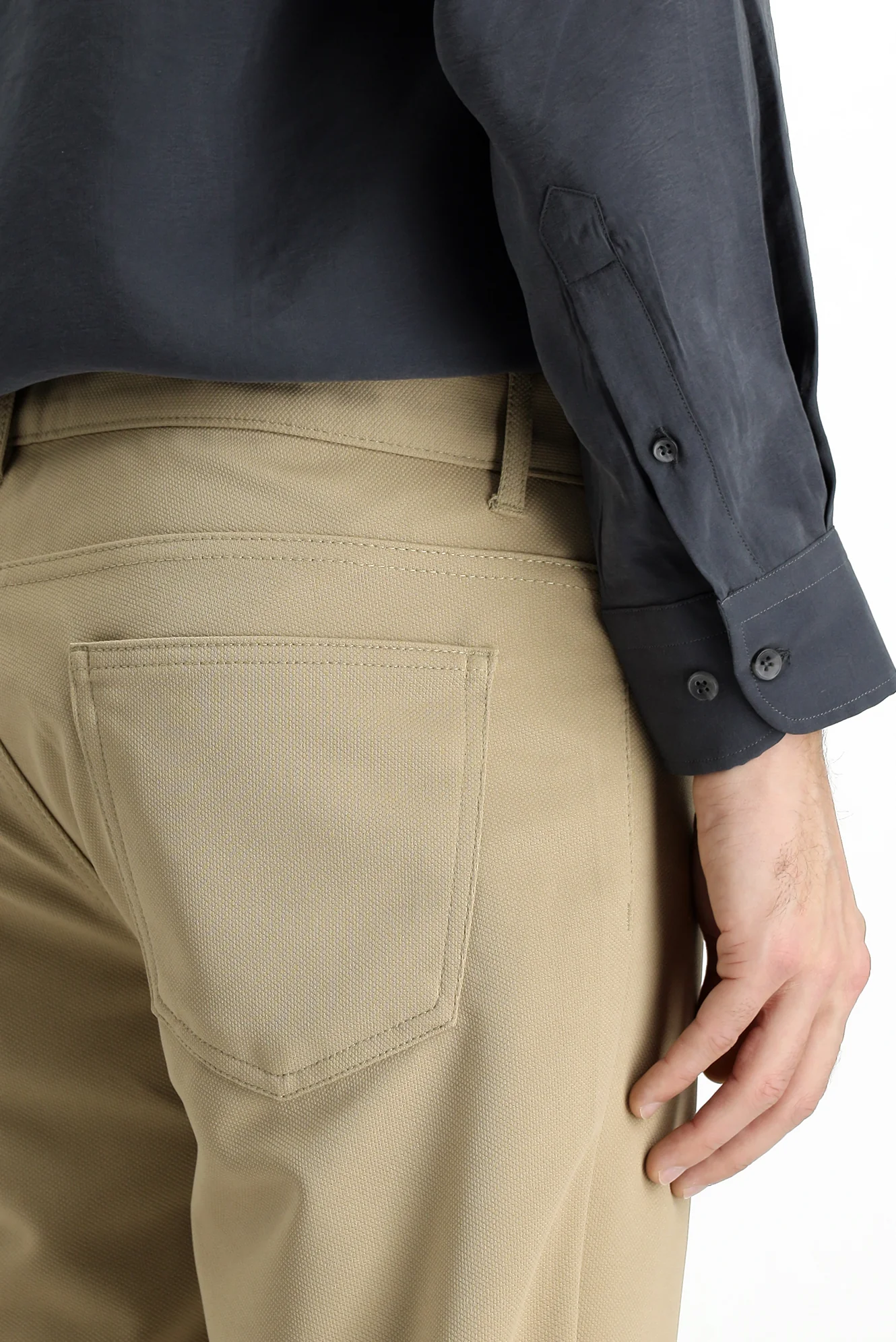 Açık Bej Relaxed Fit Rahat Kesim Kanvas / Chino Pantolon - Image 6