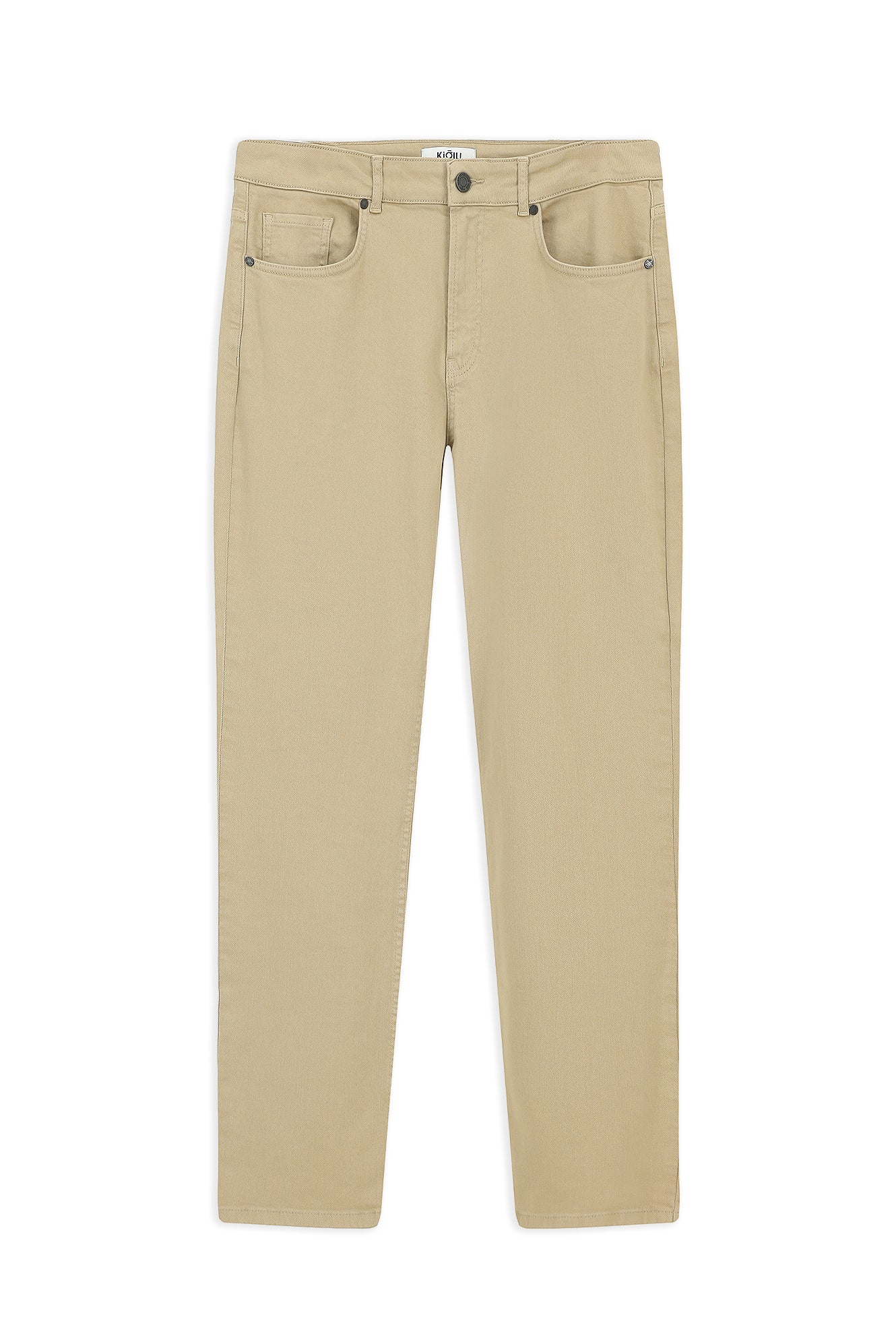Açık Bej Regular Fit Standart Kesim Likralı Kanvas / Chino Pantolon - Image 7