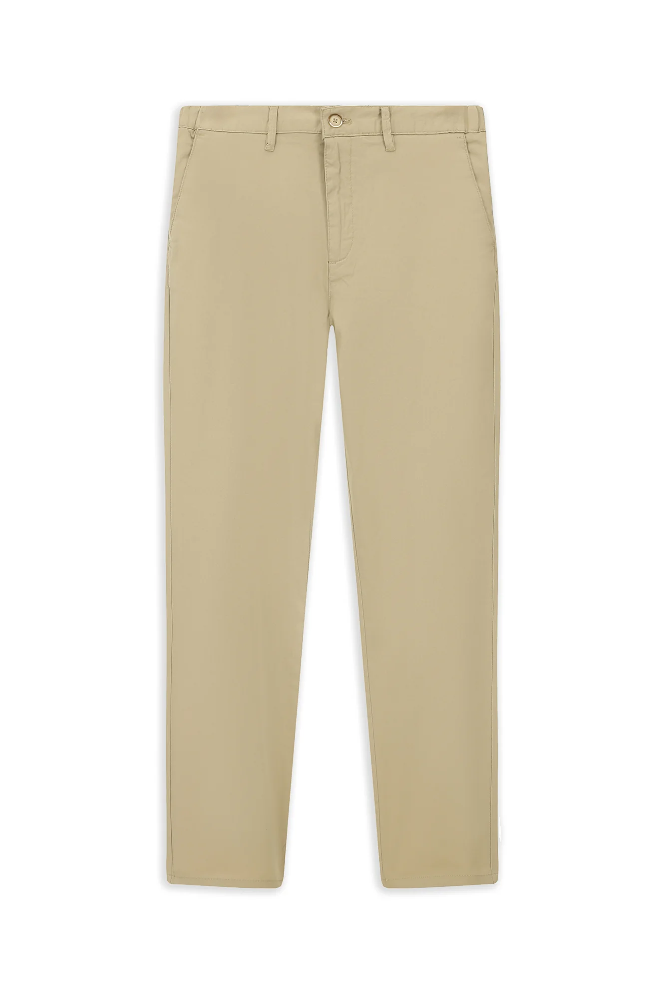 Açık Bej Slim Fit Dar Kesim Beli Lastikli Likralı Kanvas / Chino Pantolon - Image 7