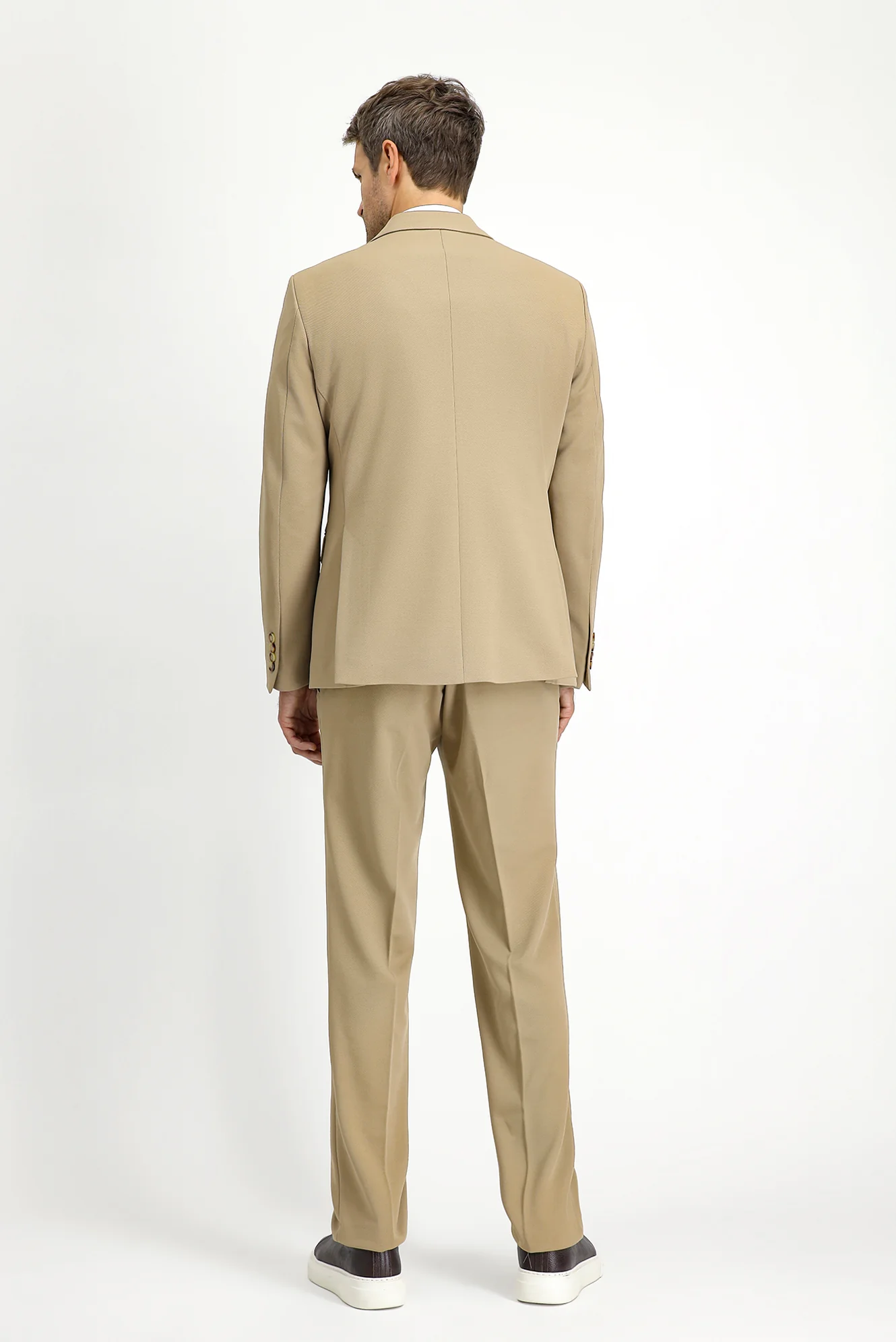 Açık Bej 7 Drop Slim Fit Dar Kesim Mevsimlik Takım Elbise - Image 6