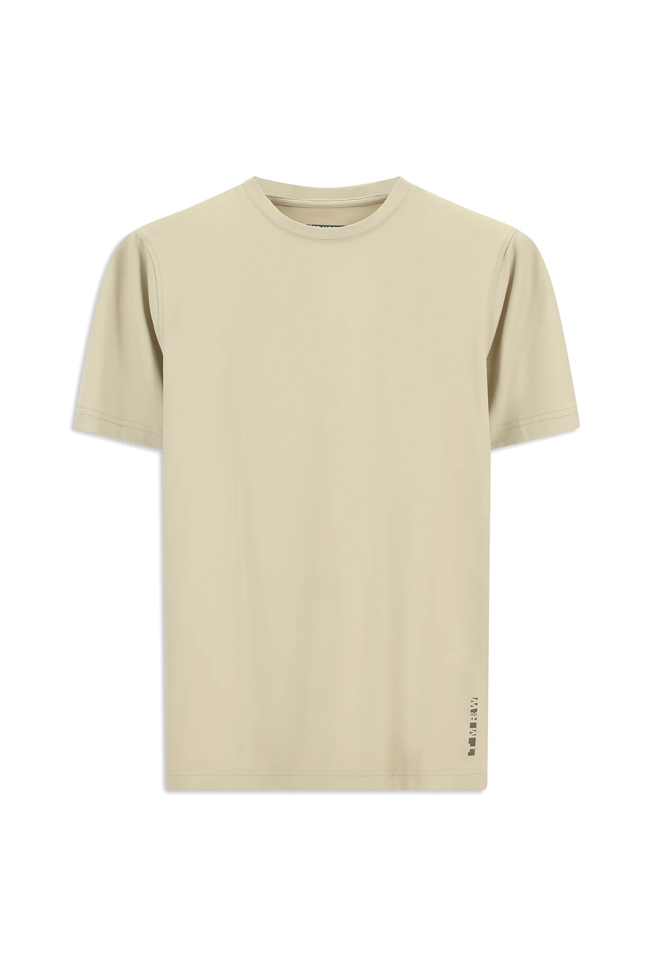 Açık Bej Techno-Line Bisiklet Yaka Slim Fit Dar Kesim Baskılı Likralı Süprem Tişört - Image 8