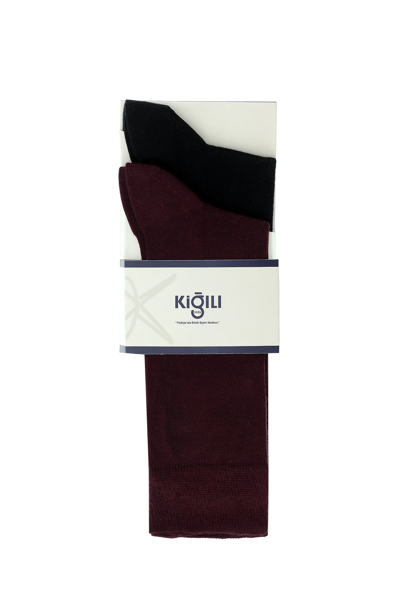 Açık Bordo 2'li Düz Pamuklu Çorap Seti