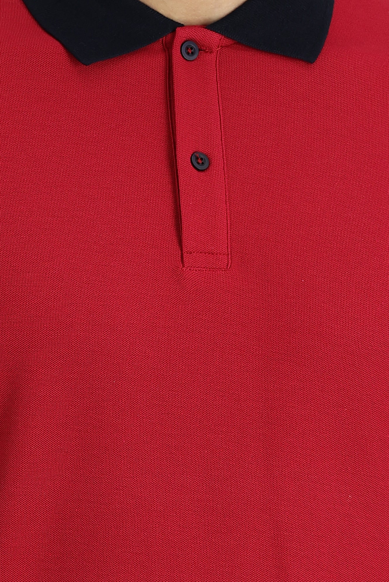 Açık Bordo Polo Yaka Desenli Tişört - Image 3