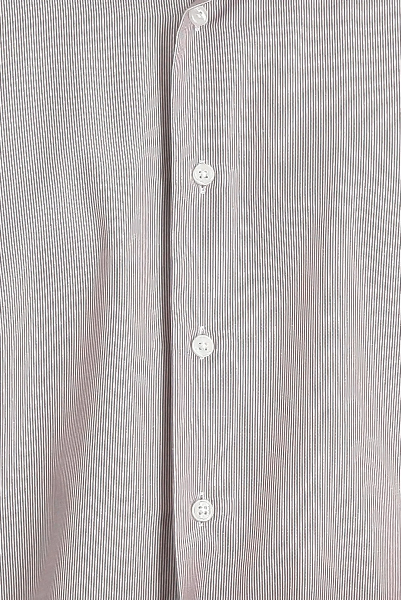 Açık Bordo Uzun Kol Slim Fit Dar Kesim Klasik Çizgili Pamuklu Kolay Ütülenebilir Gömlek - Image 4