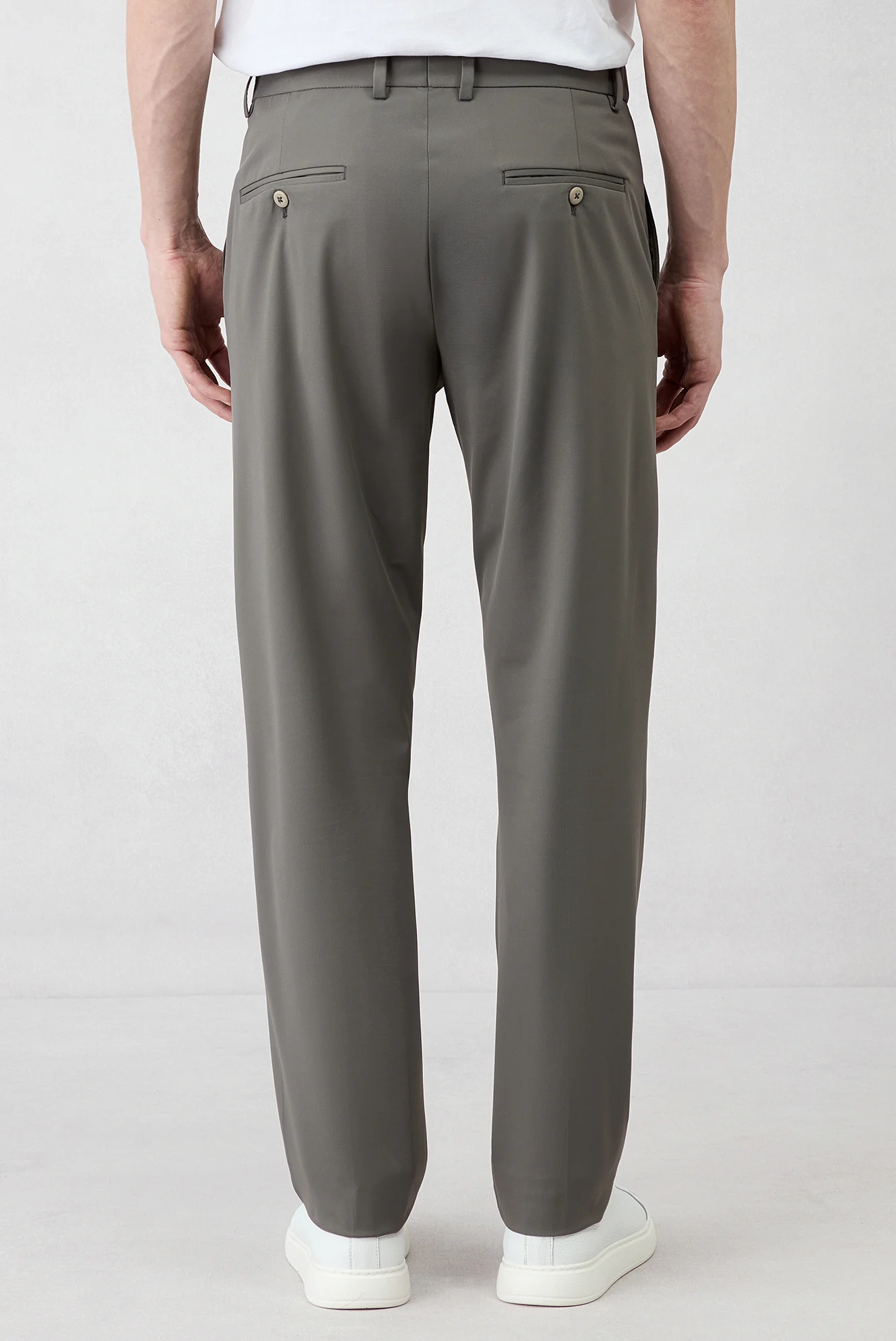 Açık Füme Techno-Line 7 Drop Super Slim Fit Eksra Dar Kesim Beli Lastikli Esnek Çantalı Takım Elbise - Image 5