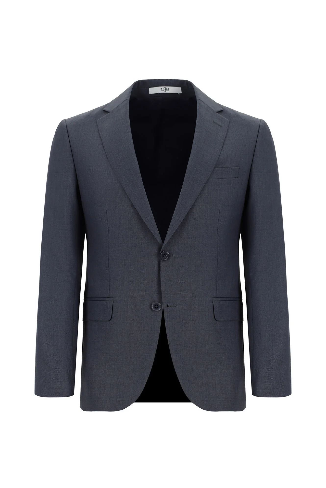 Açık Füme 6 Drop Regular Fit Standart Kesim Desenli Takım Elbise - Image 2