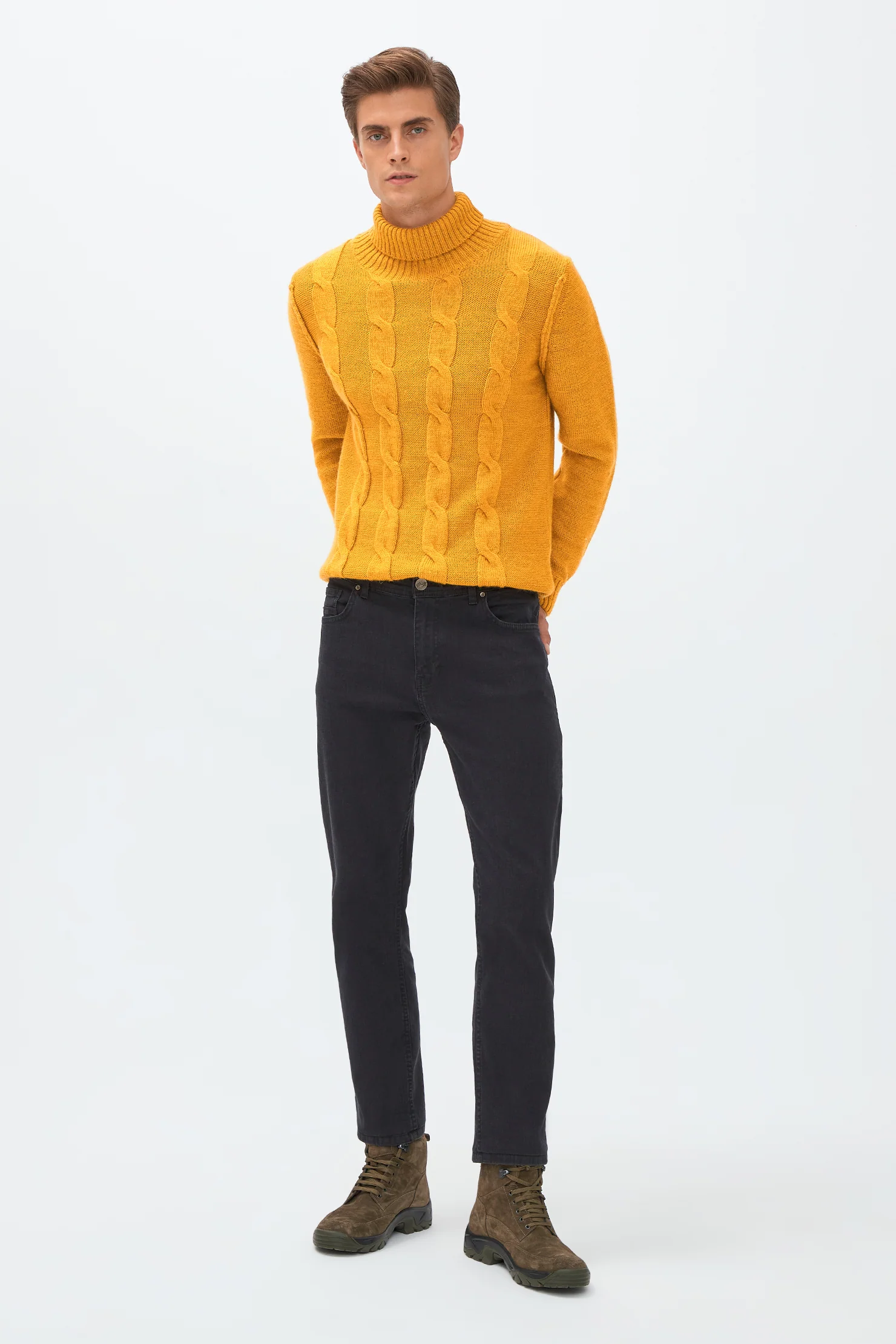 Açık Füme Slim Fit Dar Kesim Denim Pantolon