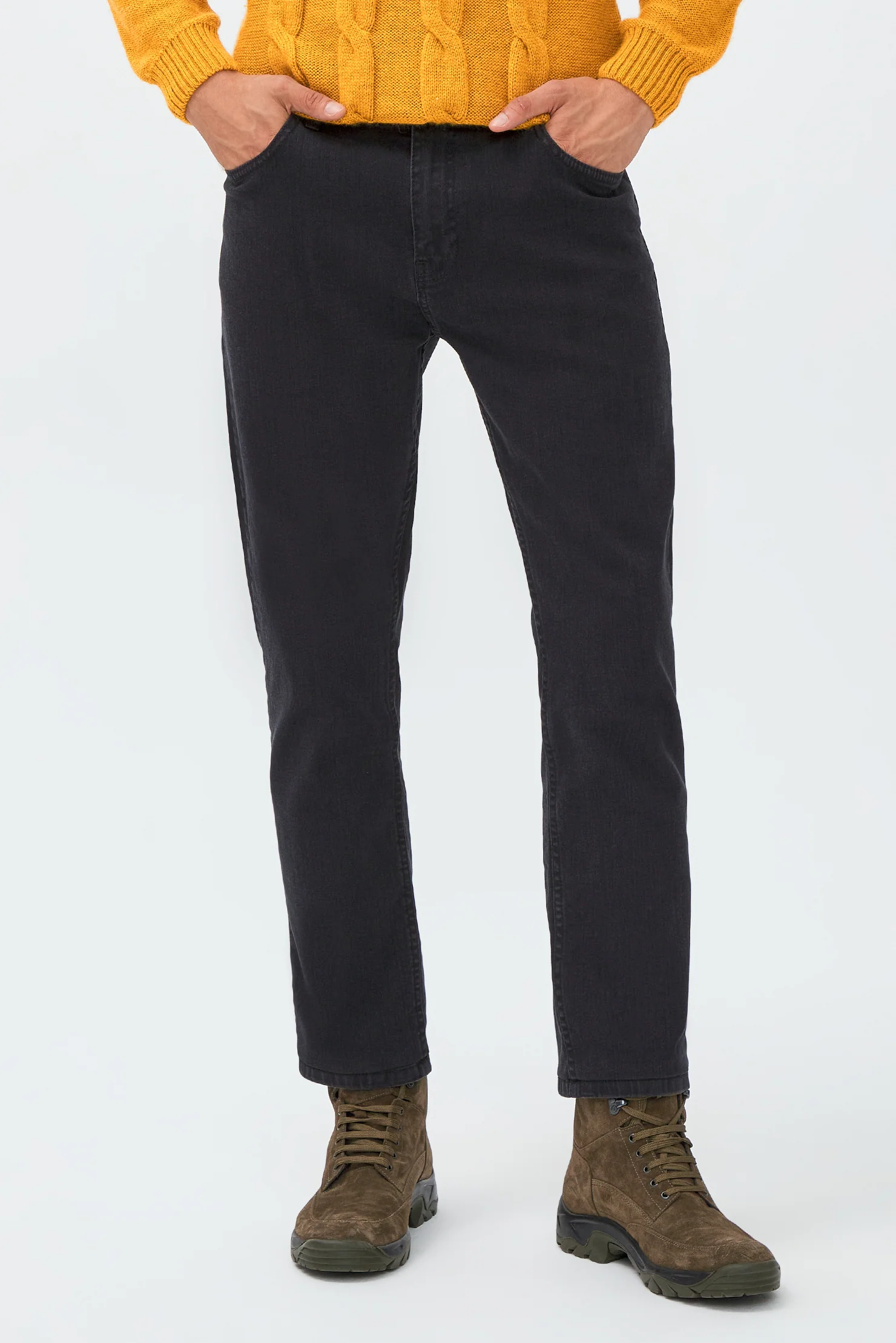 Açık Füme Regular Fit Standart Kesim Likralı Denim Pantolon - Image 2