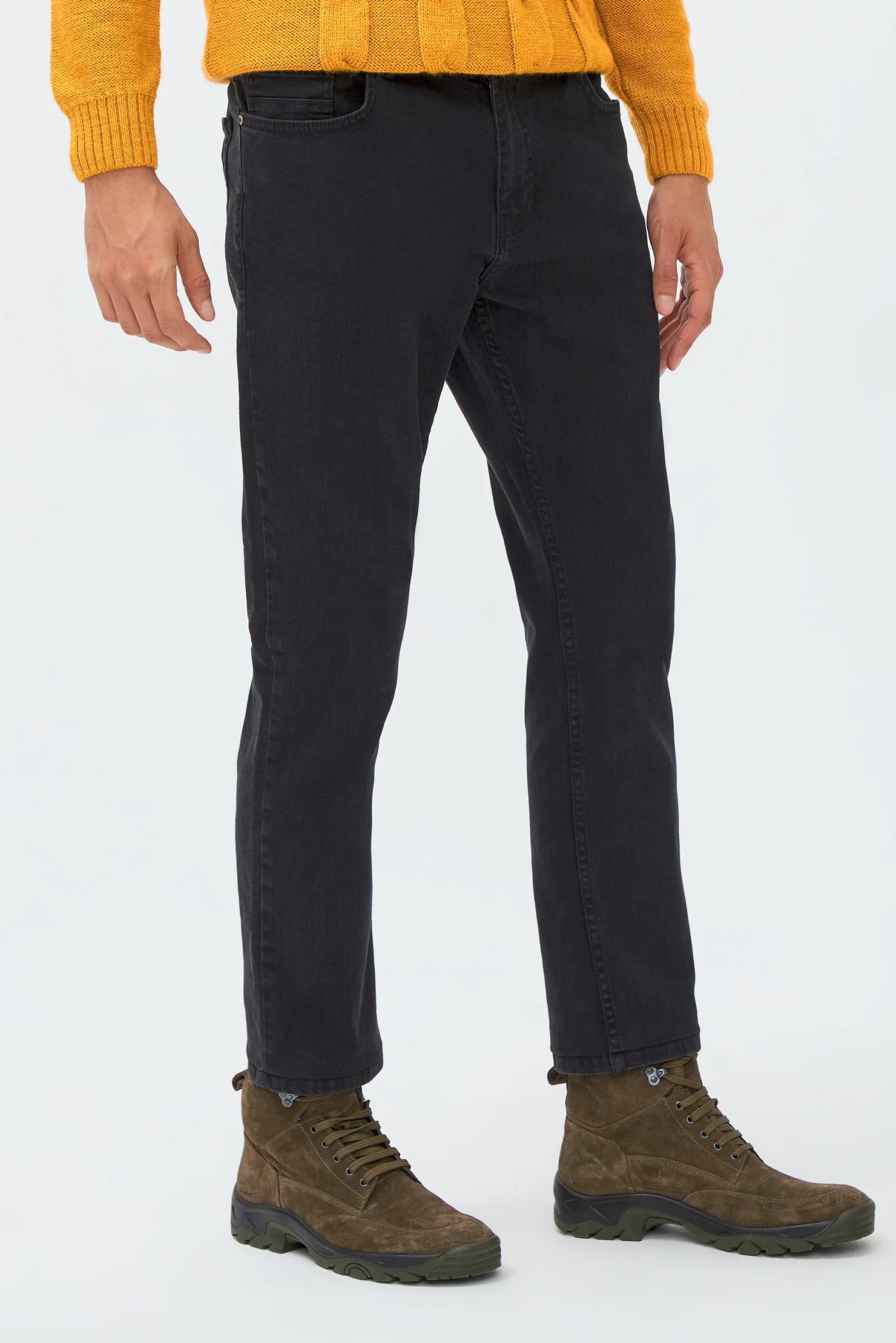 Açık Füme Regular Fit Standart Kesim Likralı Denim Pantolon - Image 3