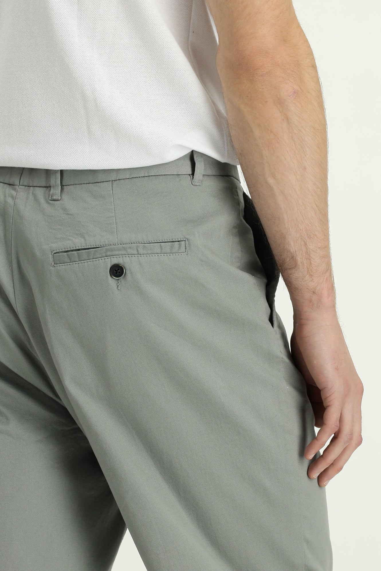 Açık Füme Regular Fit Standart Kesim Likralı Kanvas / Chino Pantolon - Image 6