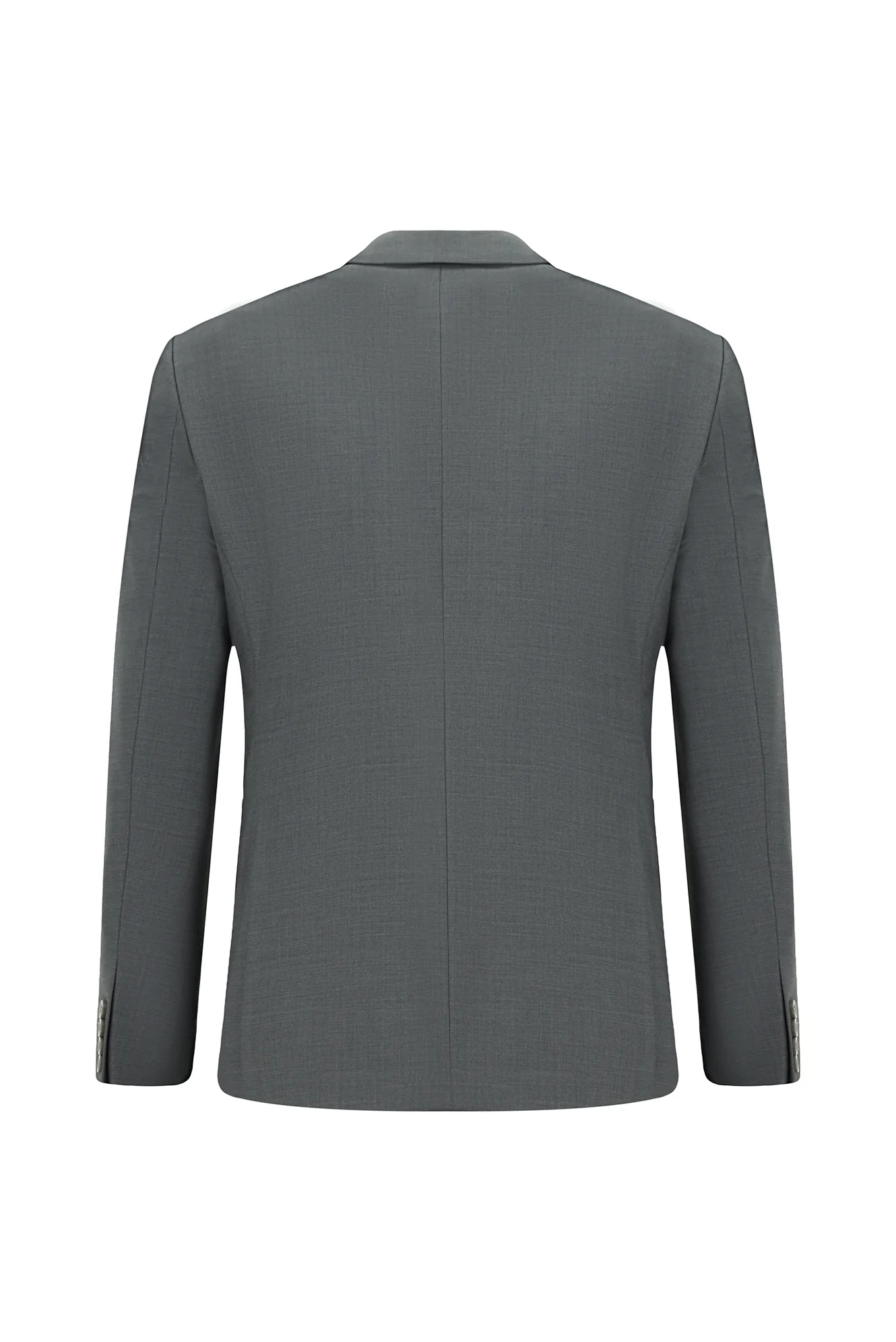 Açık Füme 6 Drop Regular Fit Standart Kesim Mono Yaka Yünlü Takım Elbise - Image 3