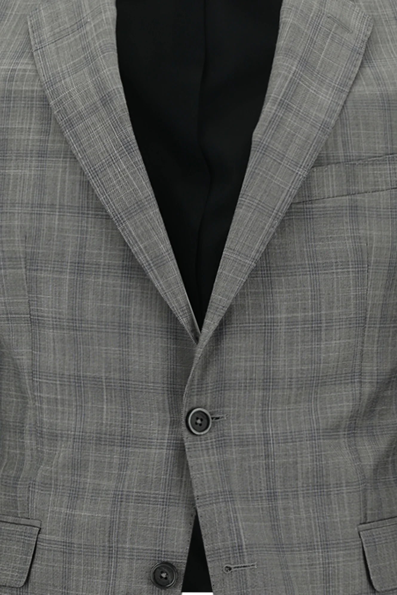 Açık Füme 7 Drop Slim Fit Dar Kesim Ekose Takım Elbise - Image 4