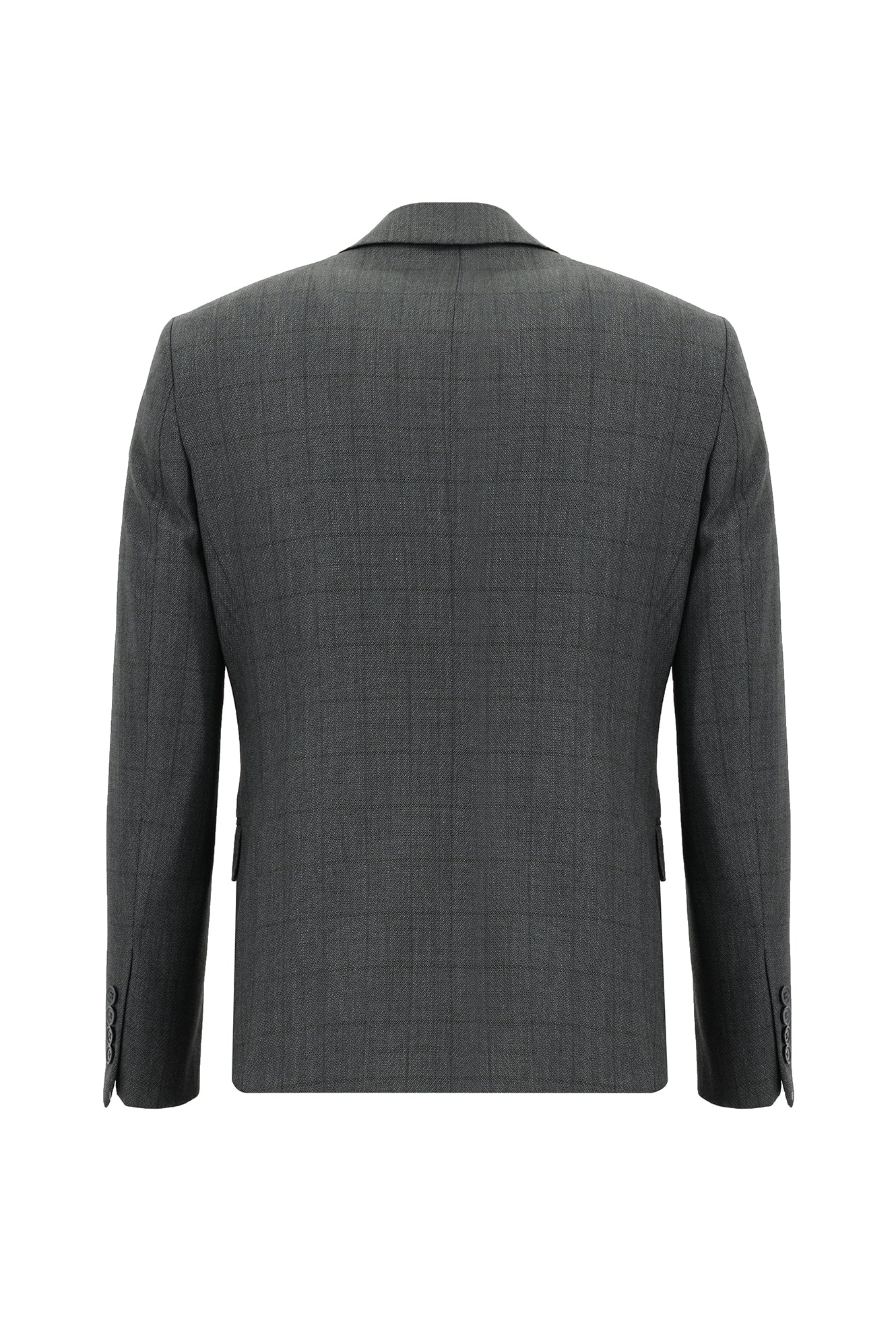 Açık Füme 7 Drop Slim Fit Dar Kesim Kombinli Yelekli Takım Elbise - Image 3