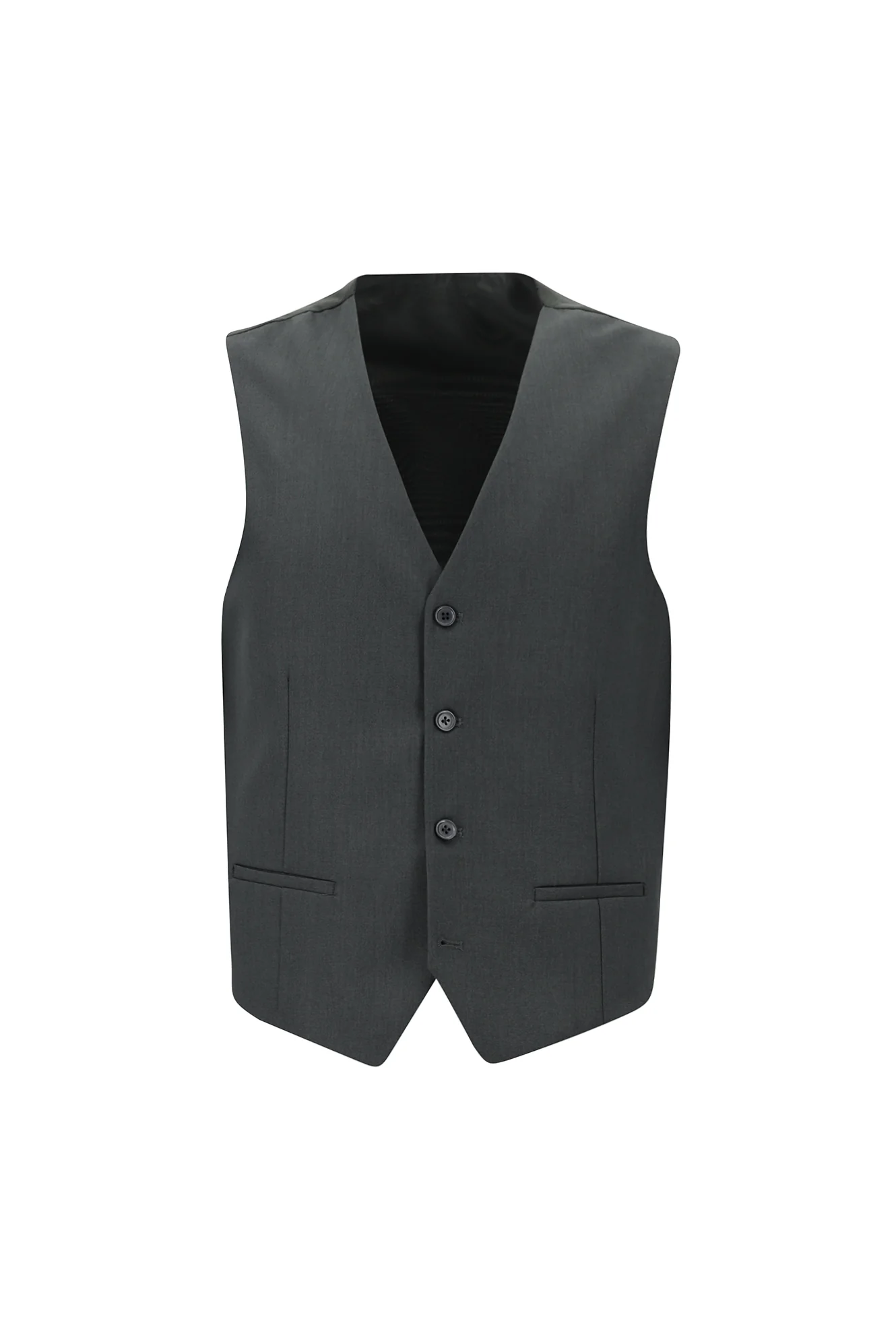Açık Füme 7 Drop Slim Fit Dar Kesim Kombinli Yelekli Takım Elbise - Image 4
