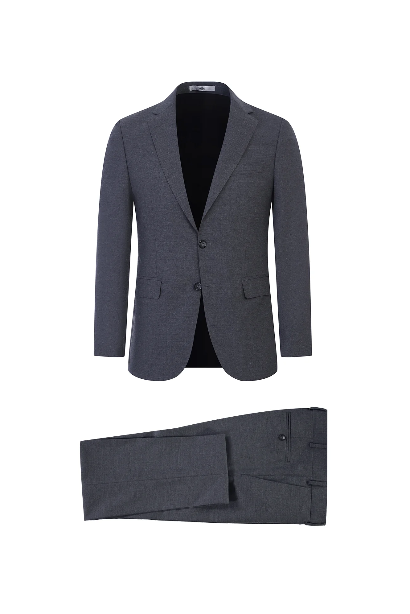Açık Füme 7 Drop Slim Fit Dar Kesim Yünlü Takım Elbise