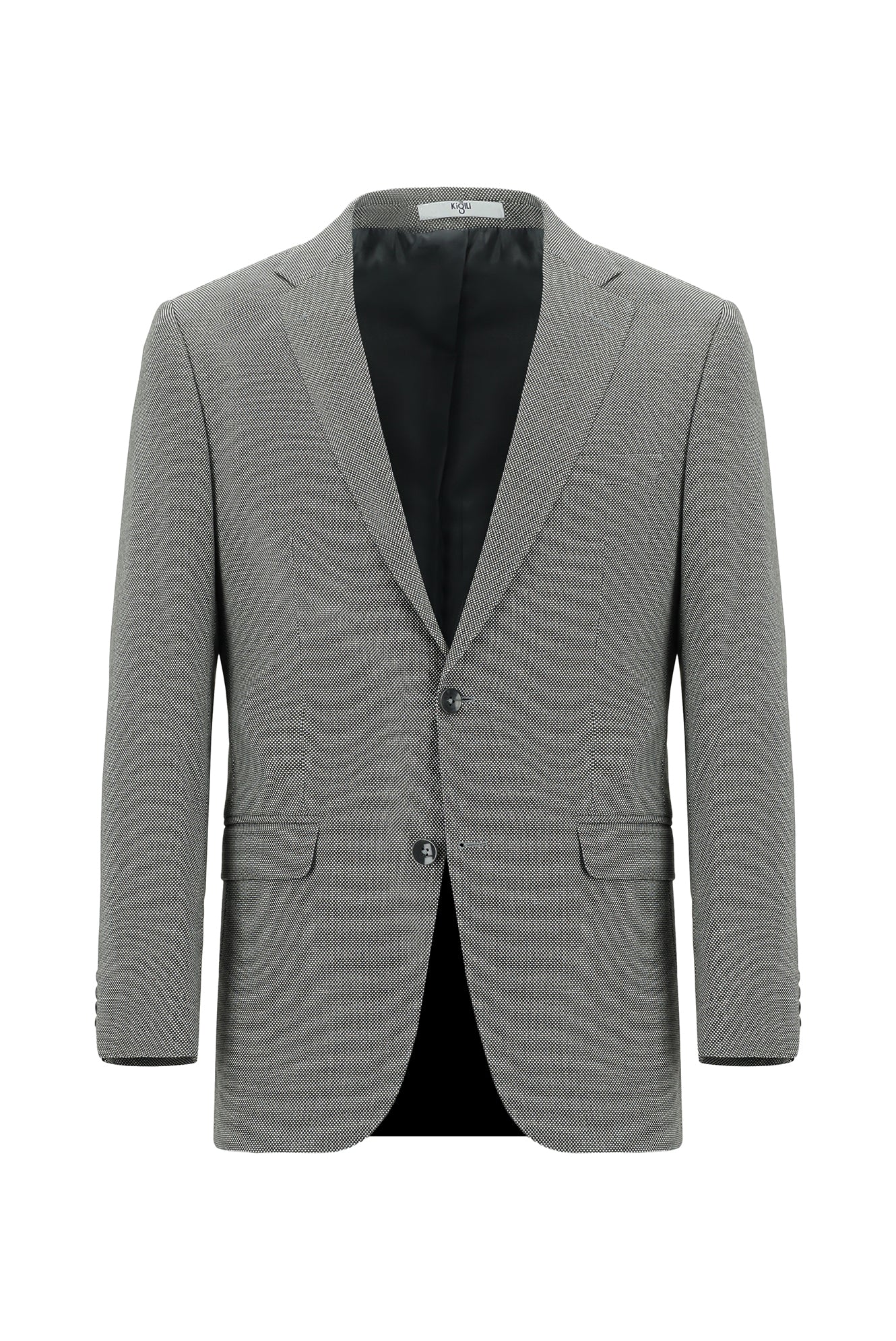 Açık Füme 7 Drop Super Slim Fit Eksra Dar Kesim Desenli Takım Elbise - Image 2