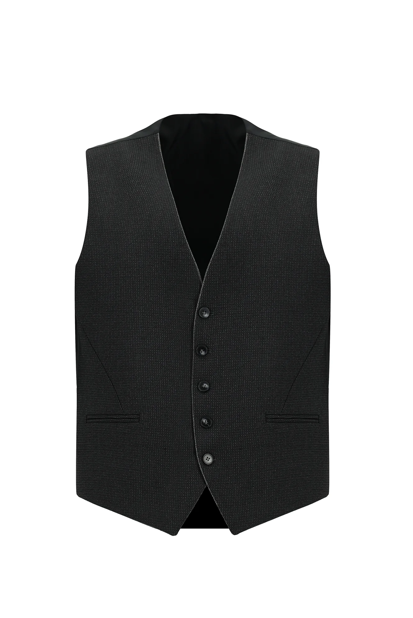 Açık Füme 7 Drop Super Slim Fit Eksra Dar Kesim Kombinli Yelekli Takım Elbise - Image 7