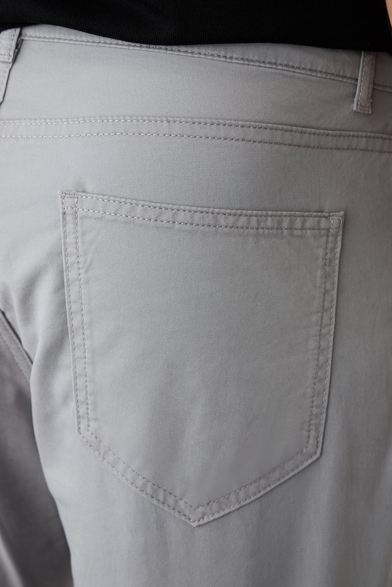 Açık Gri Regular Fit Standart Kesim Likralı 5 Cep Kanvas / Chino Pantolon - Image 4