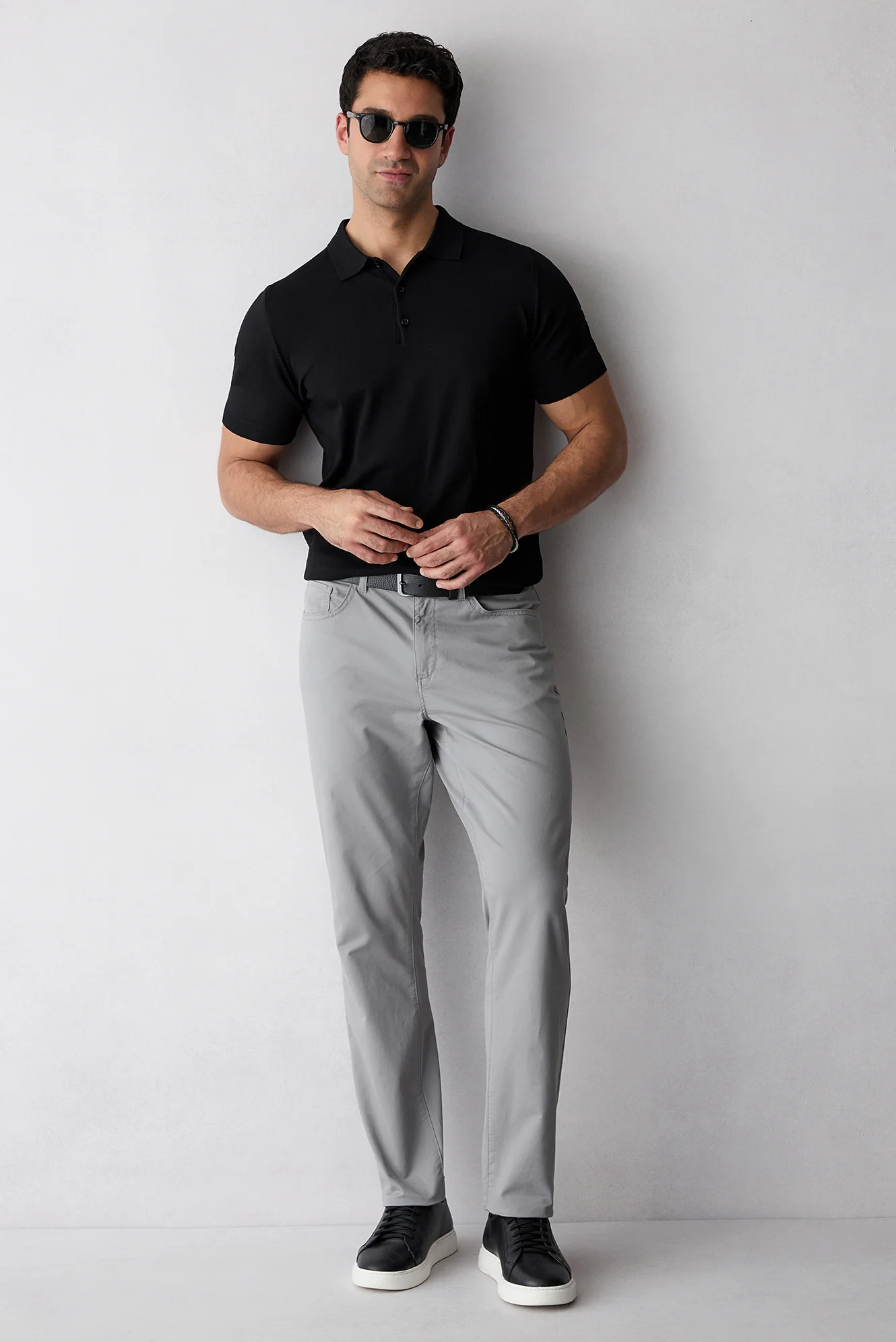 Açık Gri Regular Fit Standart Kesim Likralı 5 Cep Kanvas / Chino Pantolon - Image 6