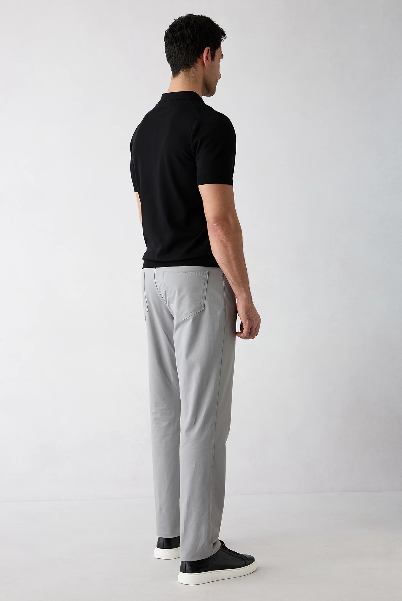 Açık Gri Slim Fit Dar Kesim Likralı 5 Cep Kanvas / Chino Pantolon - Image 5