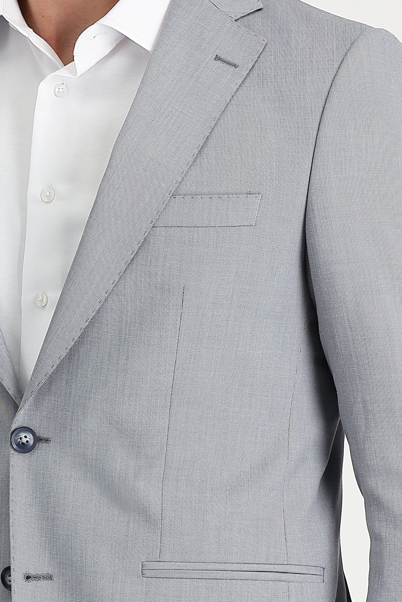 Açık Gri 6 Drop Regular Fit Standart Kesim Blazer Ceket - Image 3