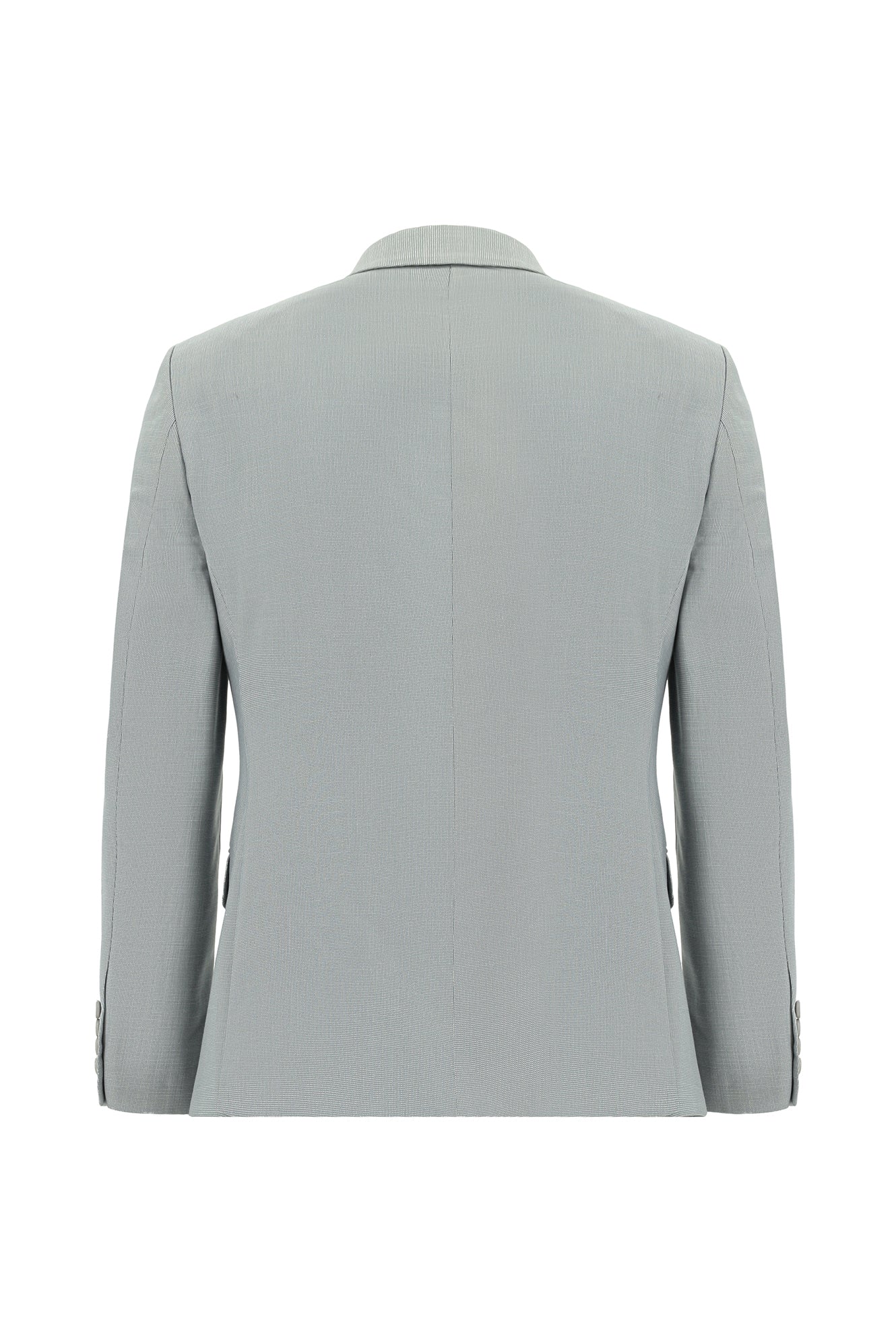 Açık Gri 6 Drop Regular Fit Standart Kesim Desenli Takım Elbise - Image 3