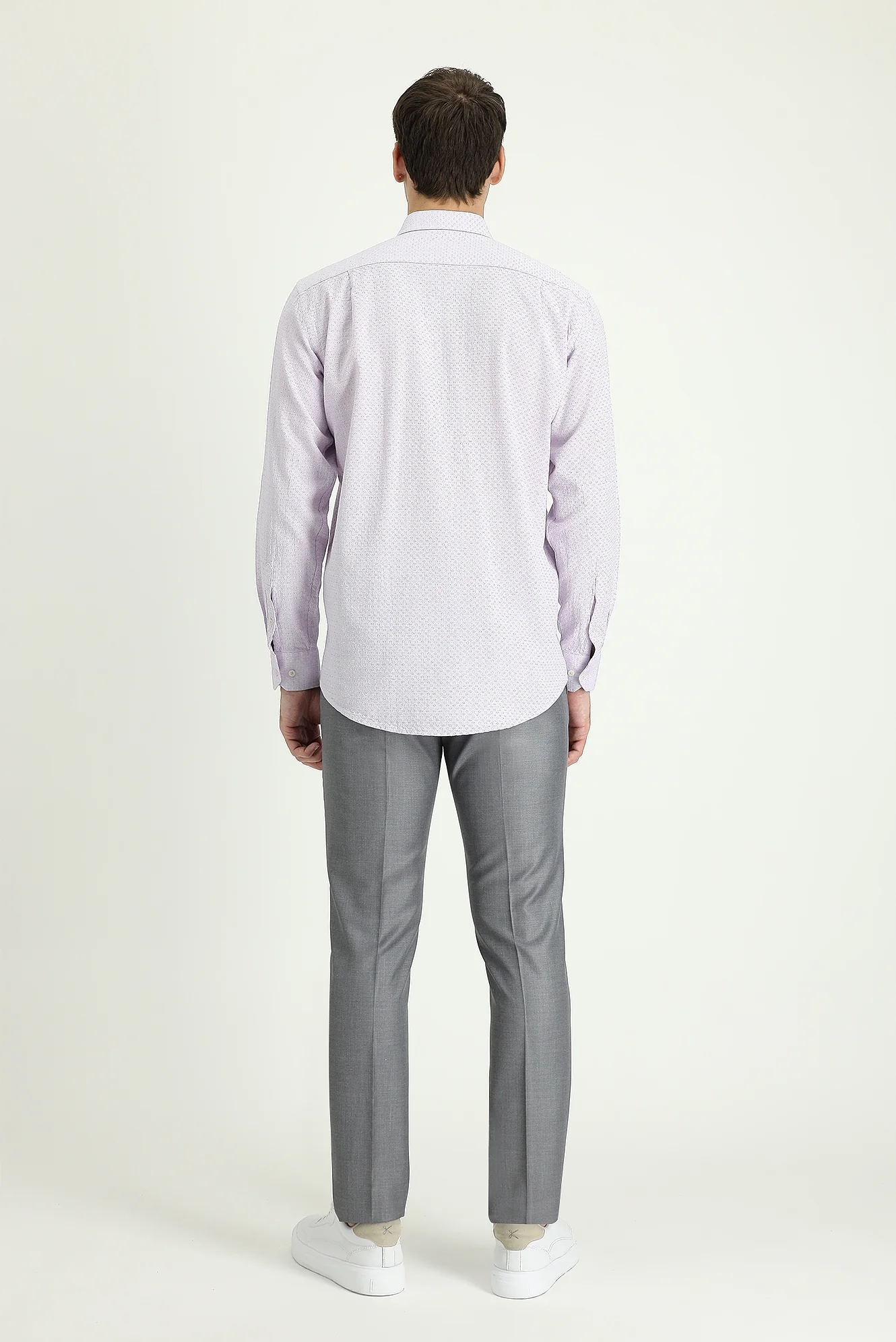 Açık Gri 6 Drop Regular Fit Standart Kesim Klasik Kumaş Pantolon - Image 2