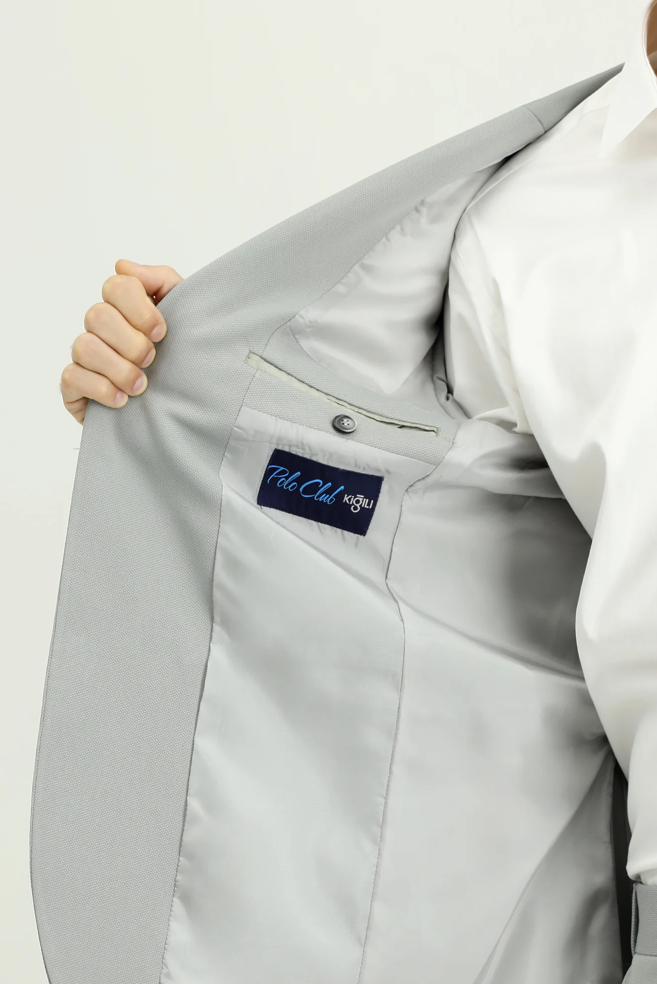 Açık Gri 6 Drop Regular Fit Standart Kesim Mevsimlik Takım Elbise - Image 7
