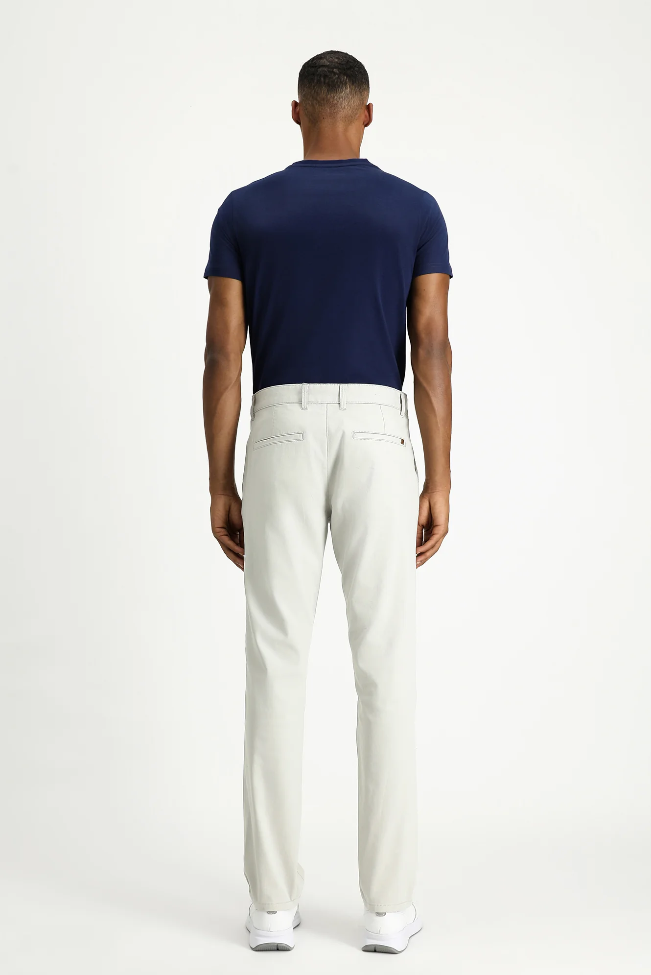 Açık Gri Regular Fit Standart Kesim Likralı Kanvas / Chino Pantolon - Image 4