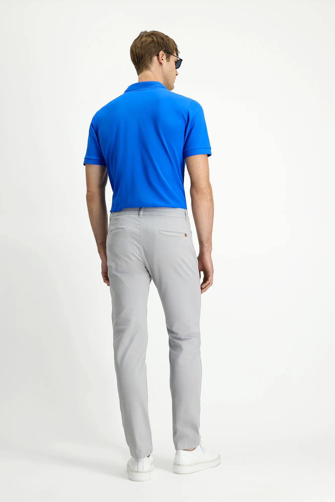 Açık Gri 6 Drop Regular Fit Standart Kesim Likralı Kanvas / Chino Pantolon - Image 4