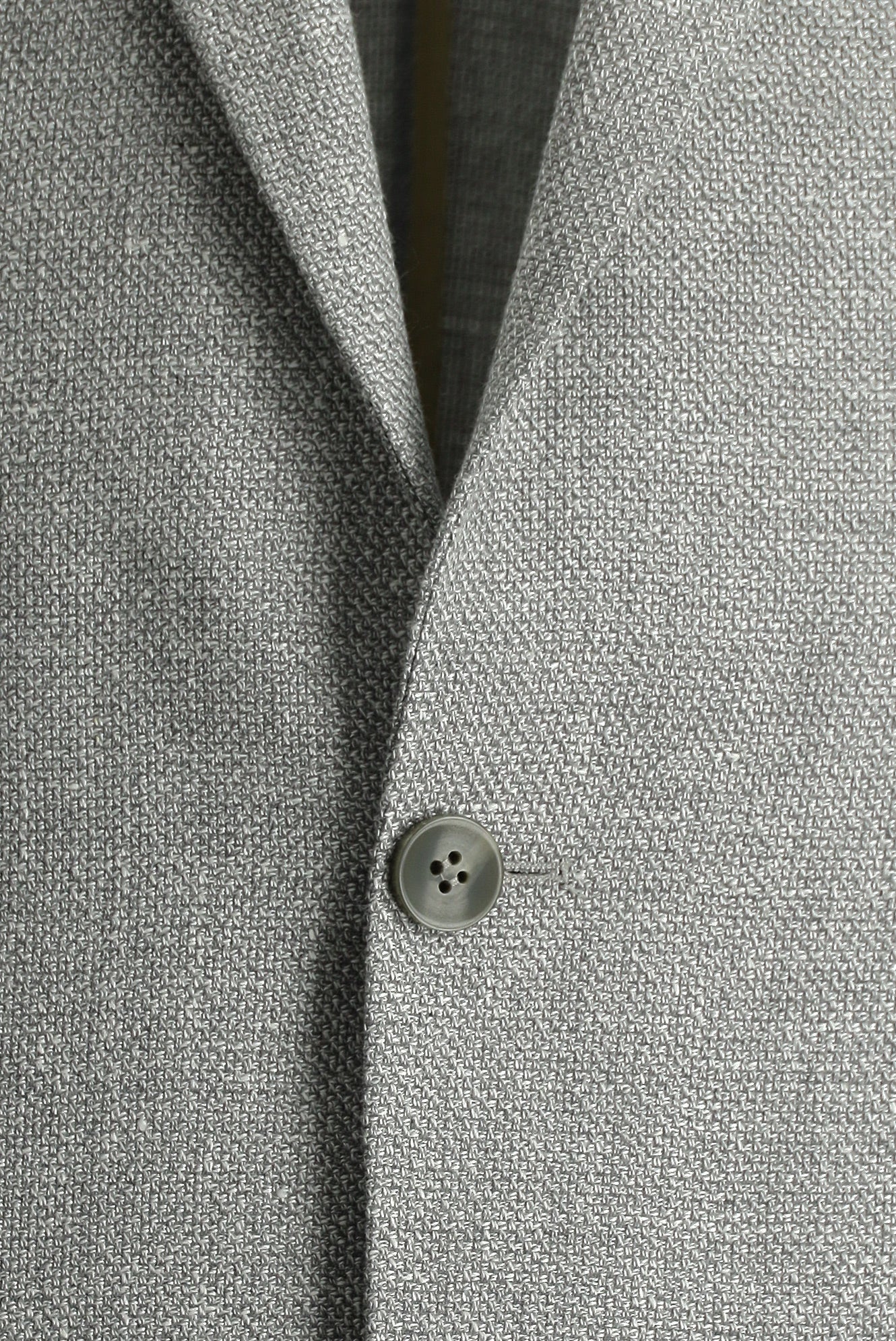 Açık Gri 4 Drop Relaxed Fit Rahat Kesim Desenli Keten Karışımlı Ceket - Image 3