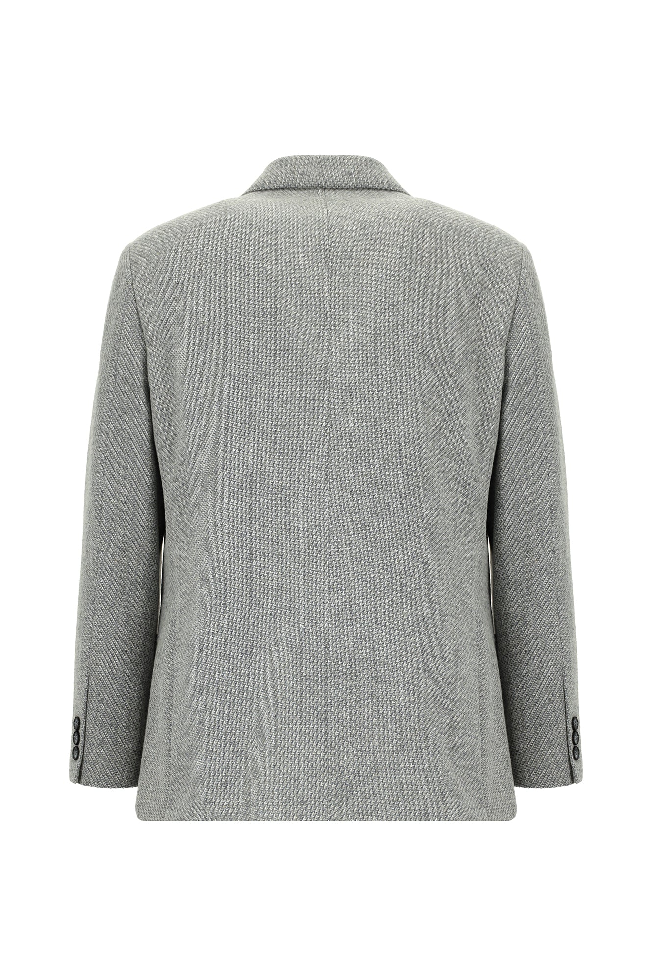 Açık Gri 4 Drop Relaxed Fit Rahat Kesim Yünlü Spor Ceket - Image 2