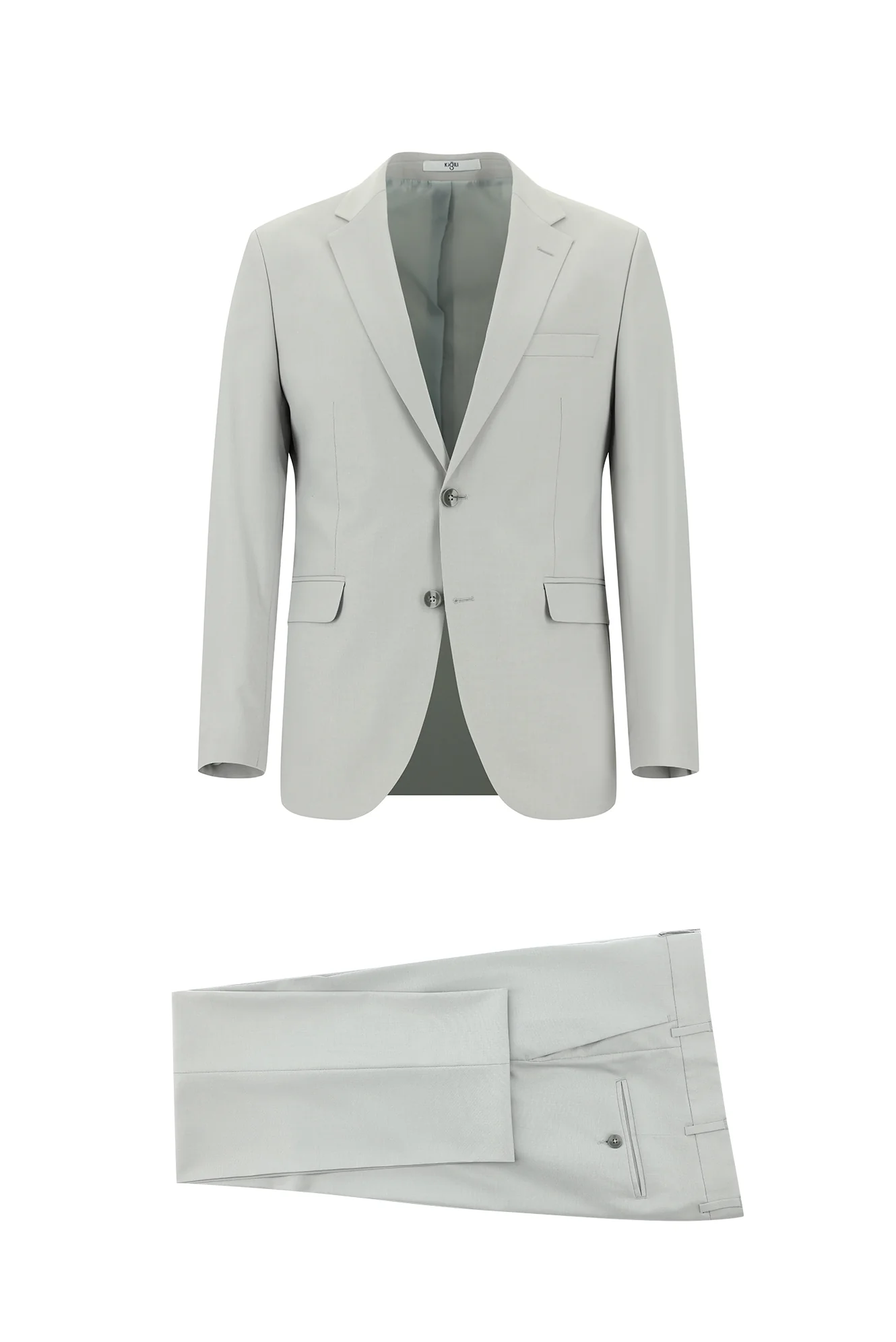 Açık Gri 7 Drop Slim Fit Dar Kesim Takım Elbise