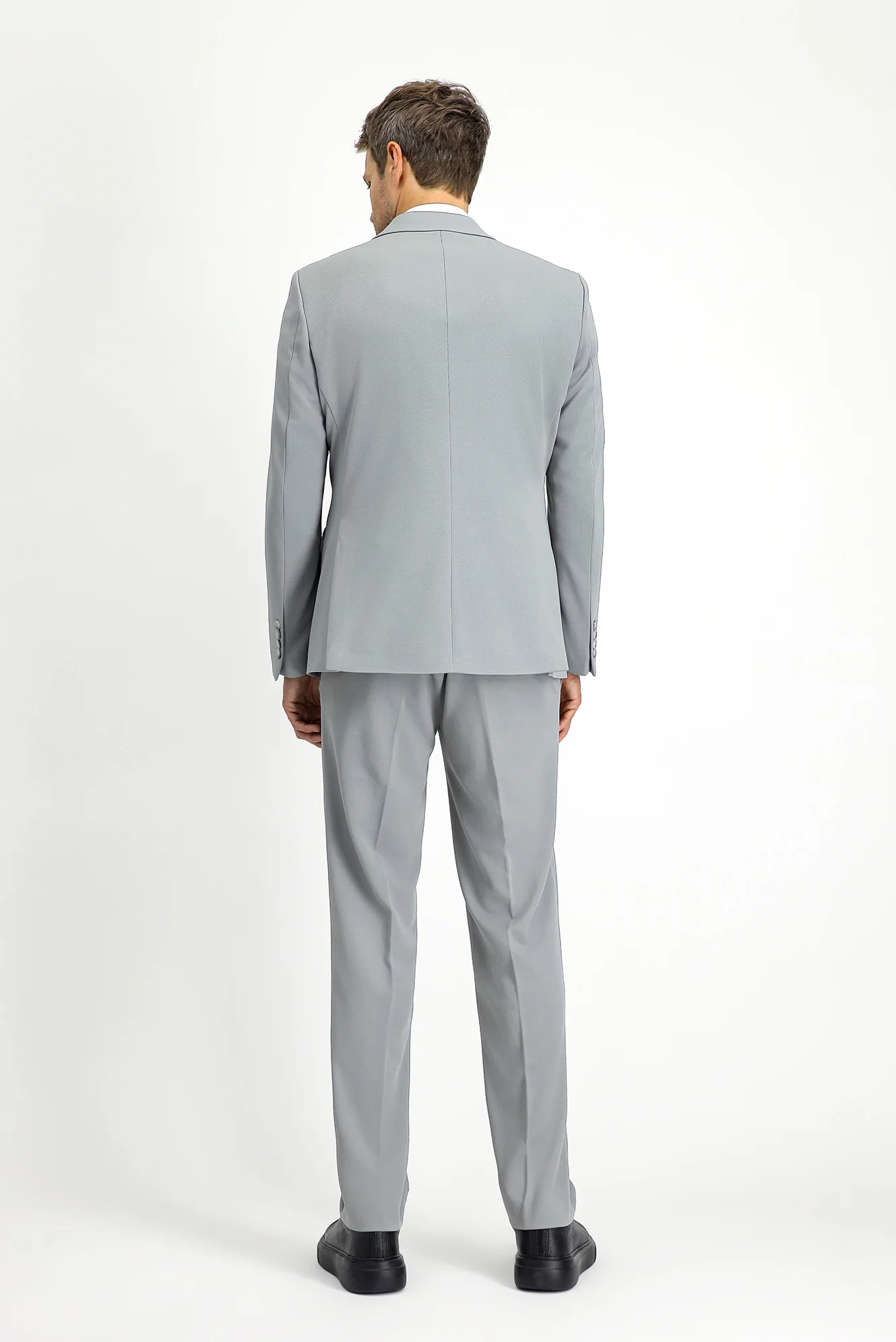 Açık Gri 7 Drop Slim Fit Dar Kesim Mevsimlik Takım Elbise - Image 6