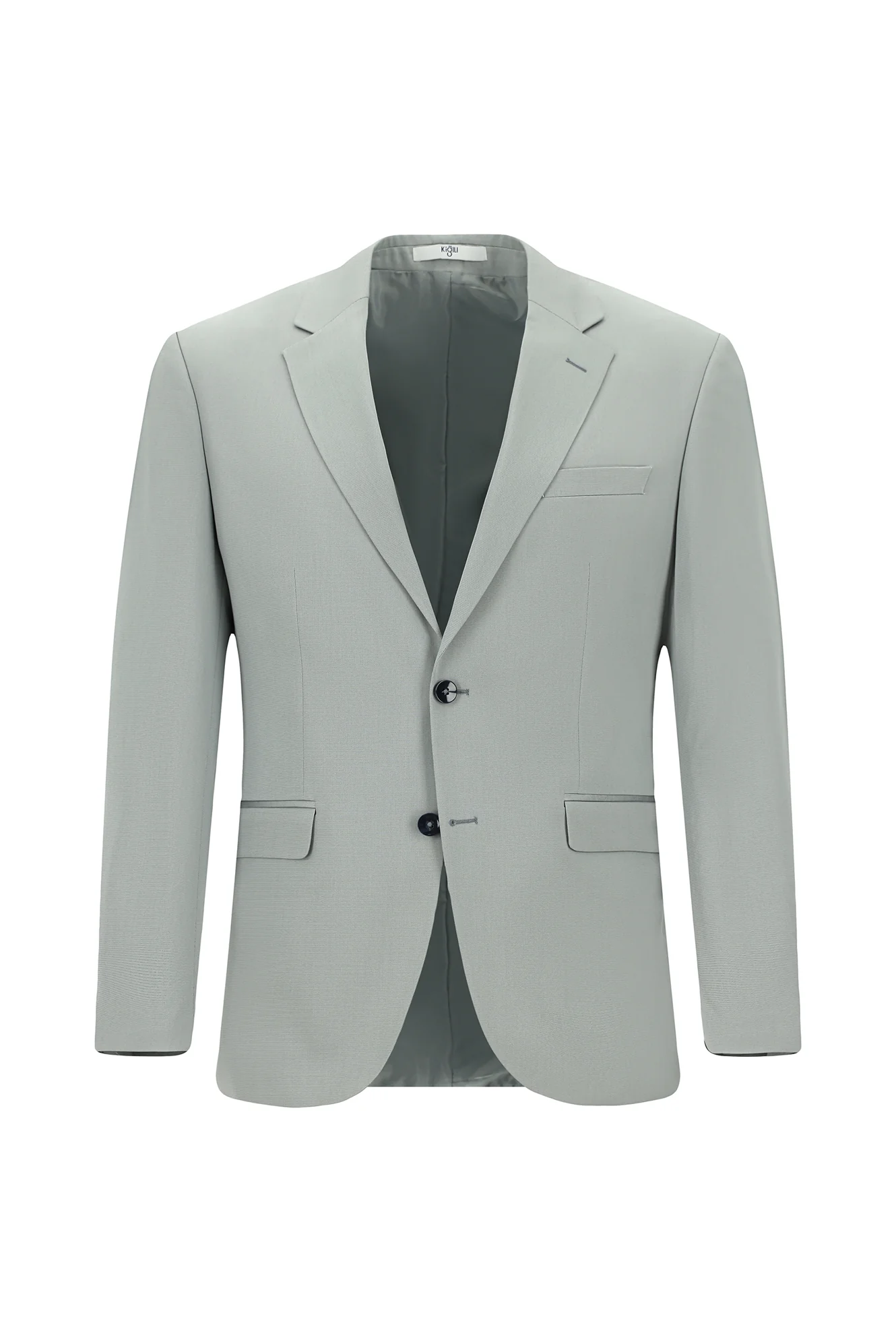 Açık Gri 7 Drop Slim Fit Dar Kesim Pamuklu Lyocell Takım Elbise - Image 2
