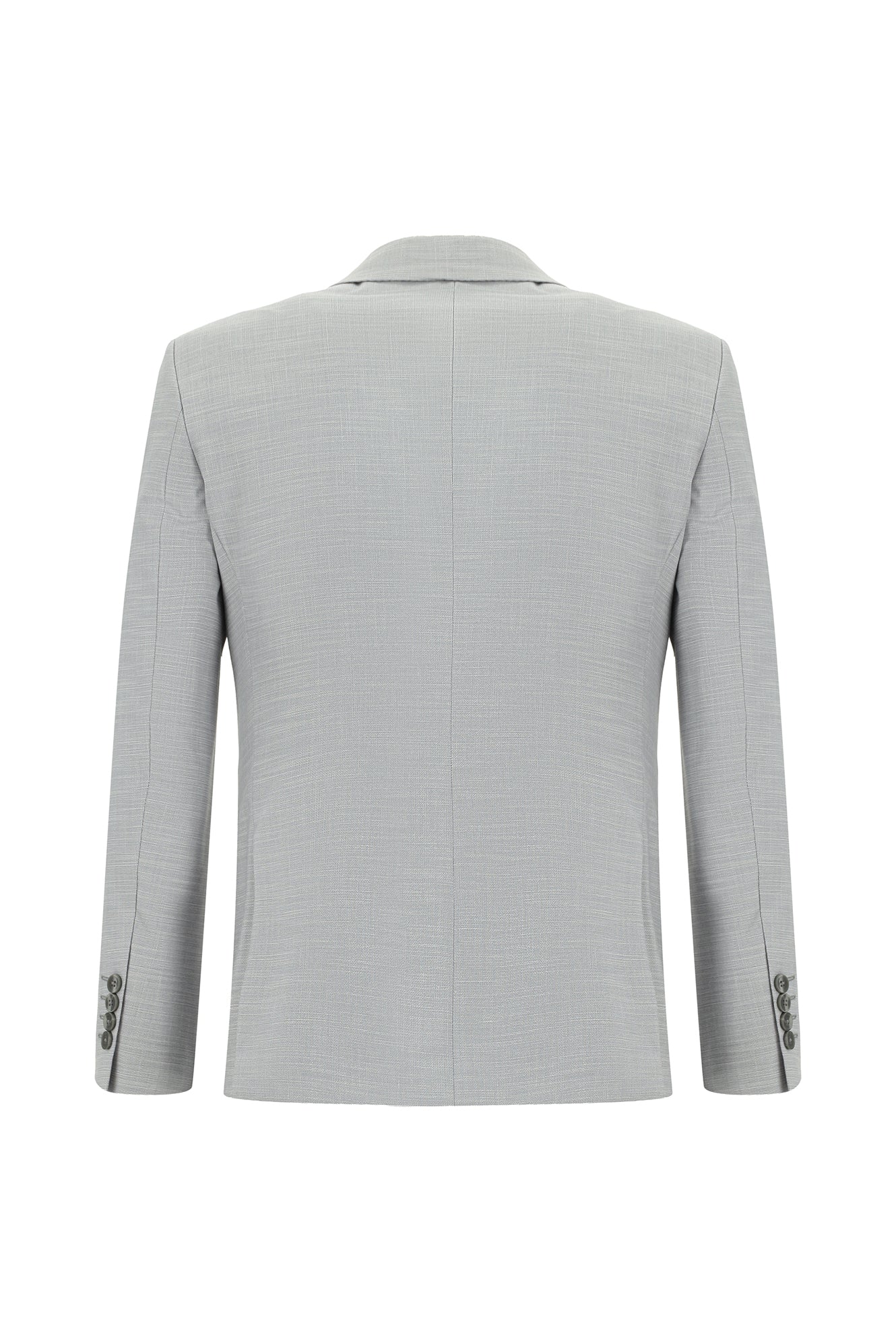 Açık Gri 7 Drop Super Slim Fit Eksra Dar Kesim Desenli Takım Elbise - Image 3