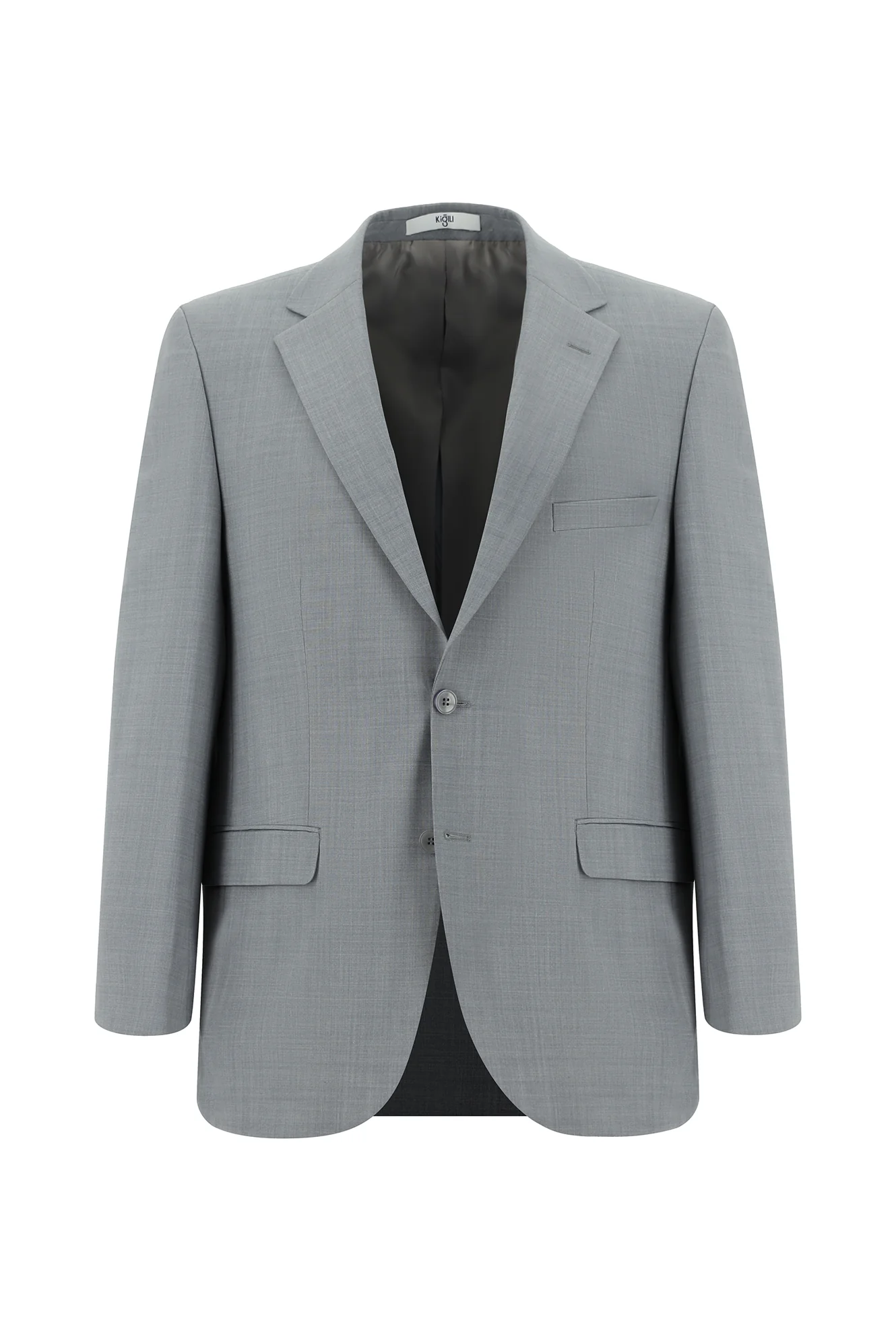 Açık Gri 7 Drop Super Slim Fit Eksra Dar Kesim Yünlü Takım Elbise - Image 2