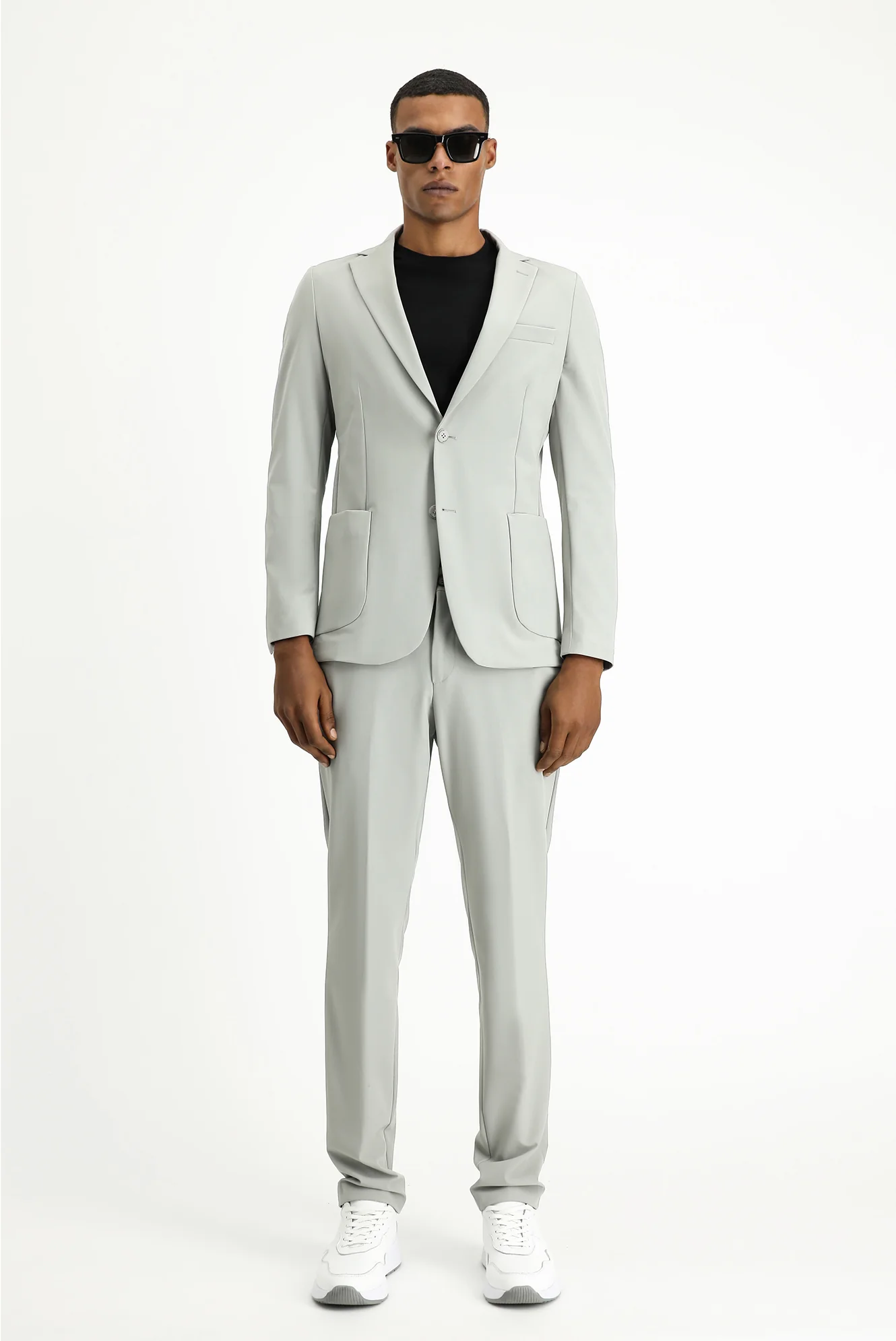 Açık Gri Techno-Line 7 Drop Super Slim Fit Eksra Dar Kesim Takım Elbise - Image 6