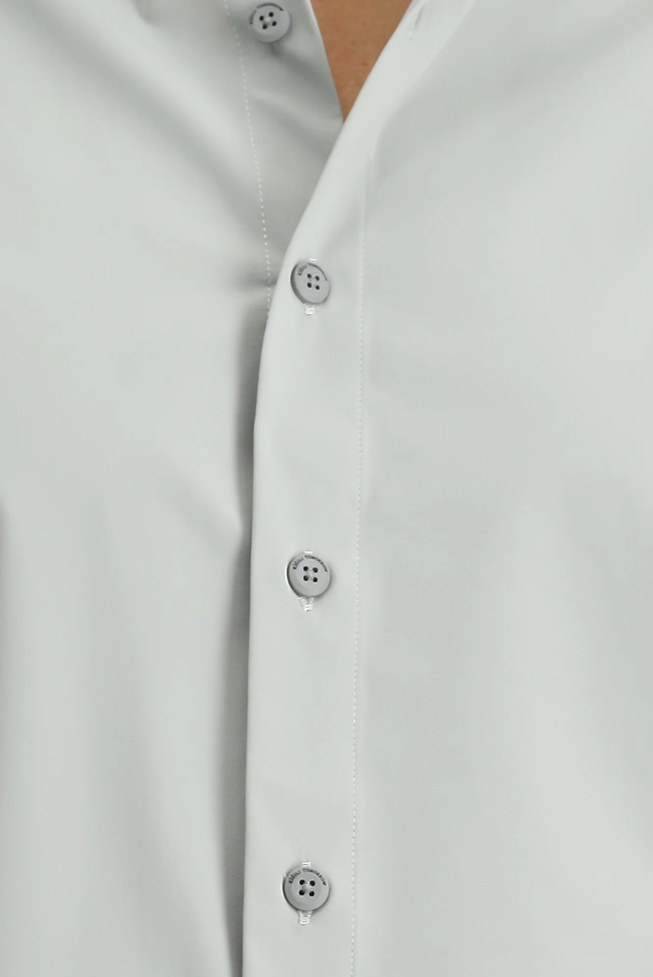 Açık Gri Techno-Line Uzun Kol Slim Fit Dar Kesim Likralı Gömlek - Image 5